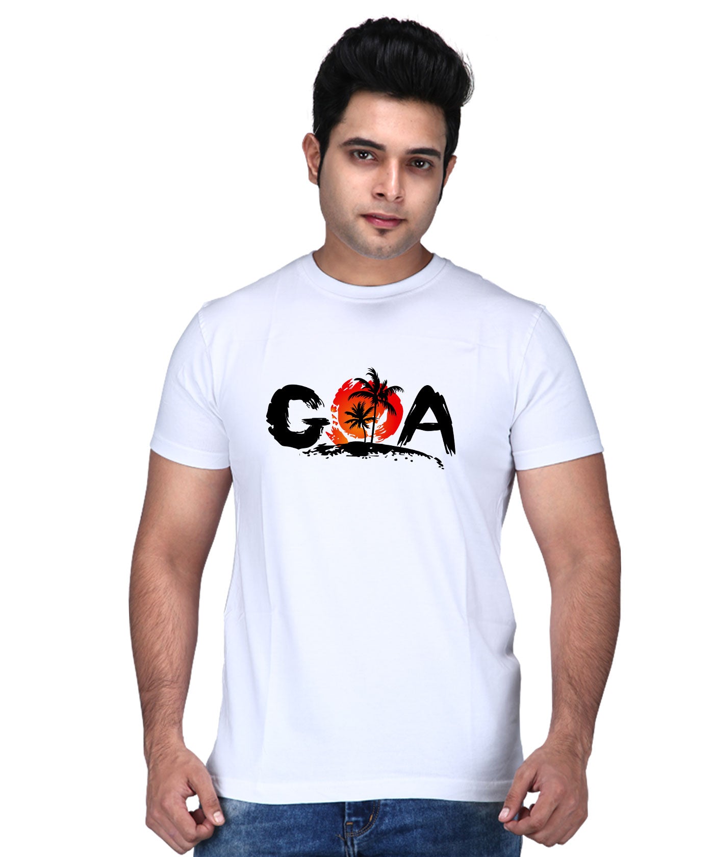 Goa - Premium Round Neck Cotton Tees for Men - White