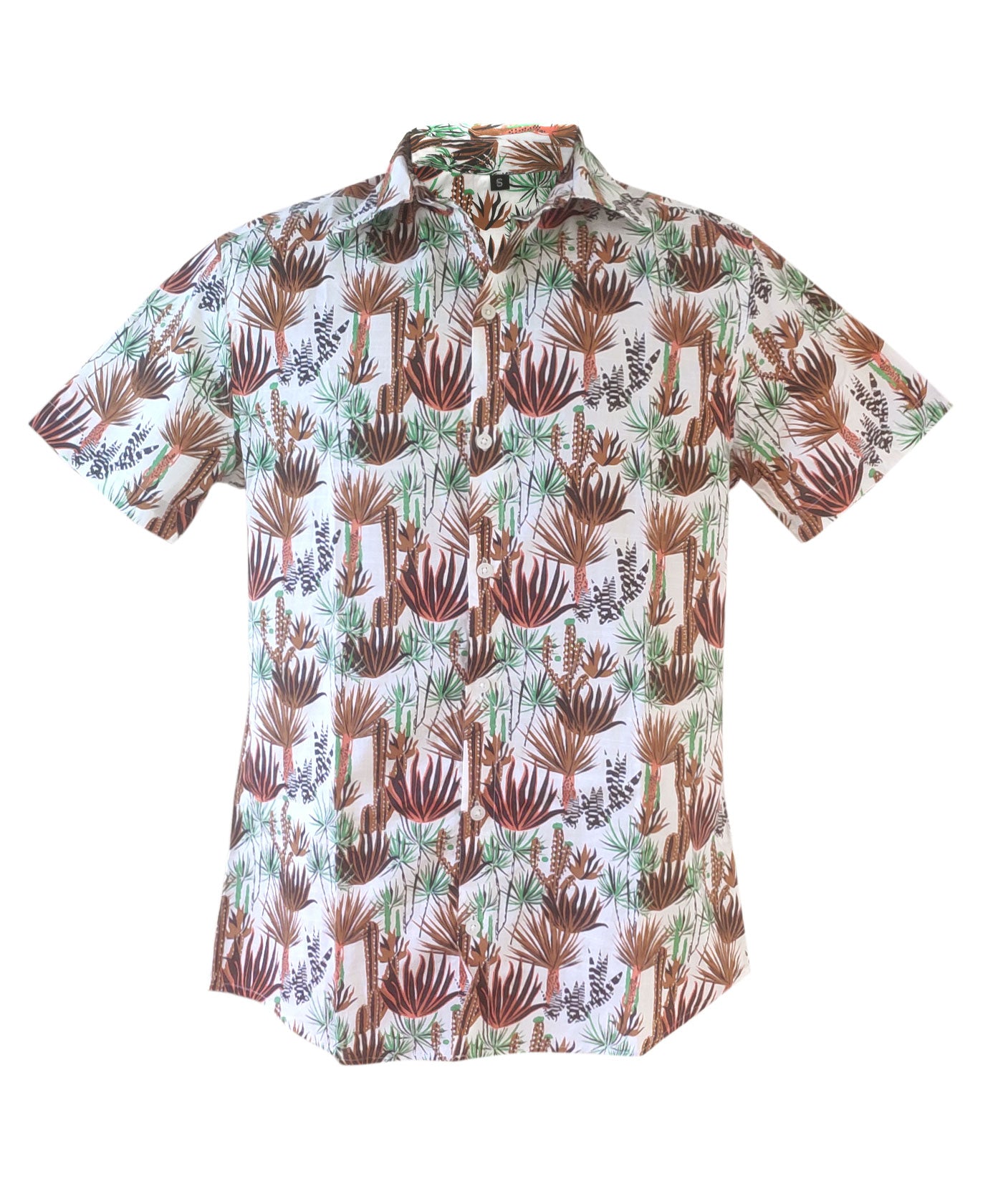 Cactus - Hawaiian Shirts for Men - Dark Brown