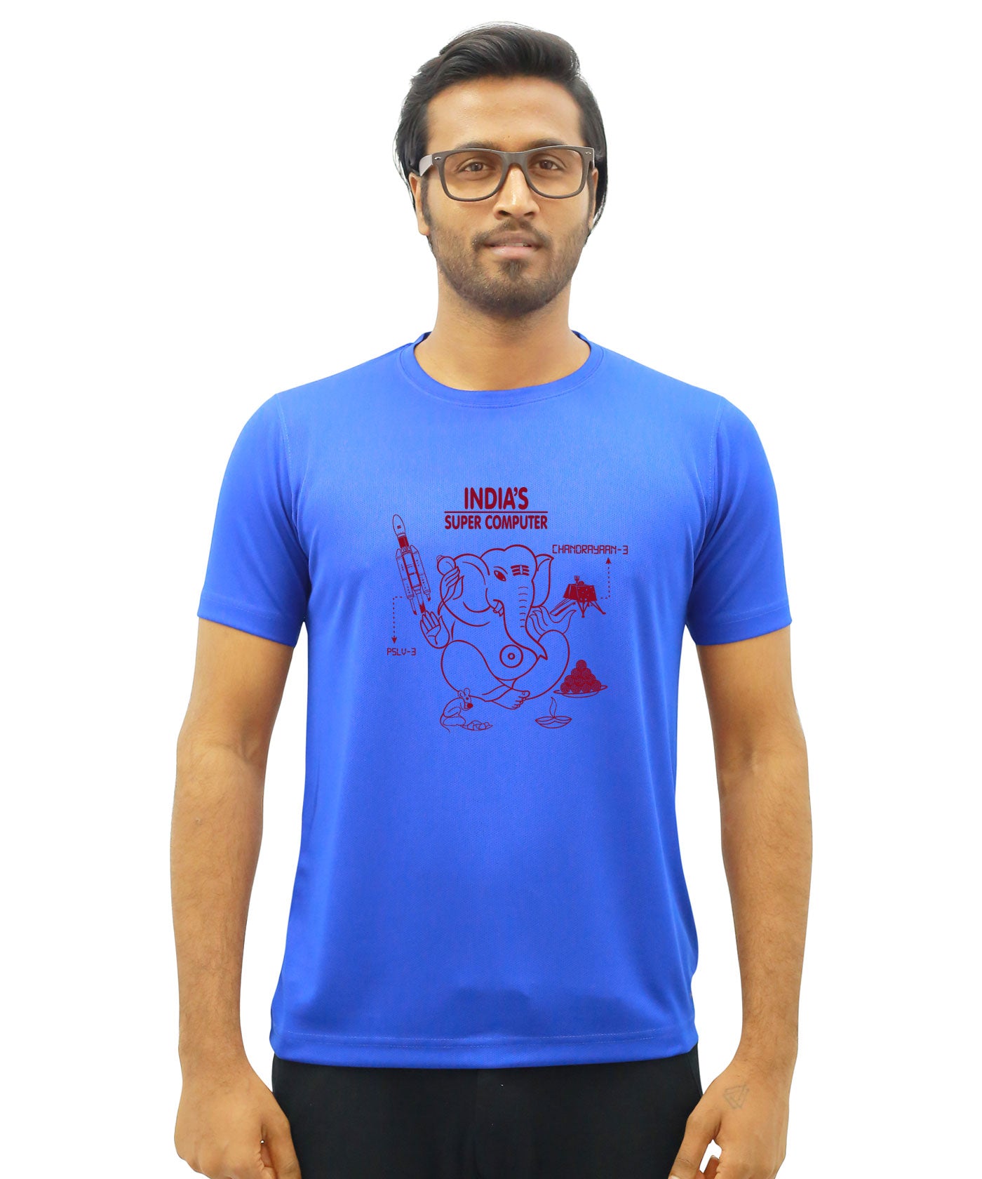 The Super Computer - Dryfit T-Shirt for Men - Royal Blue