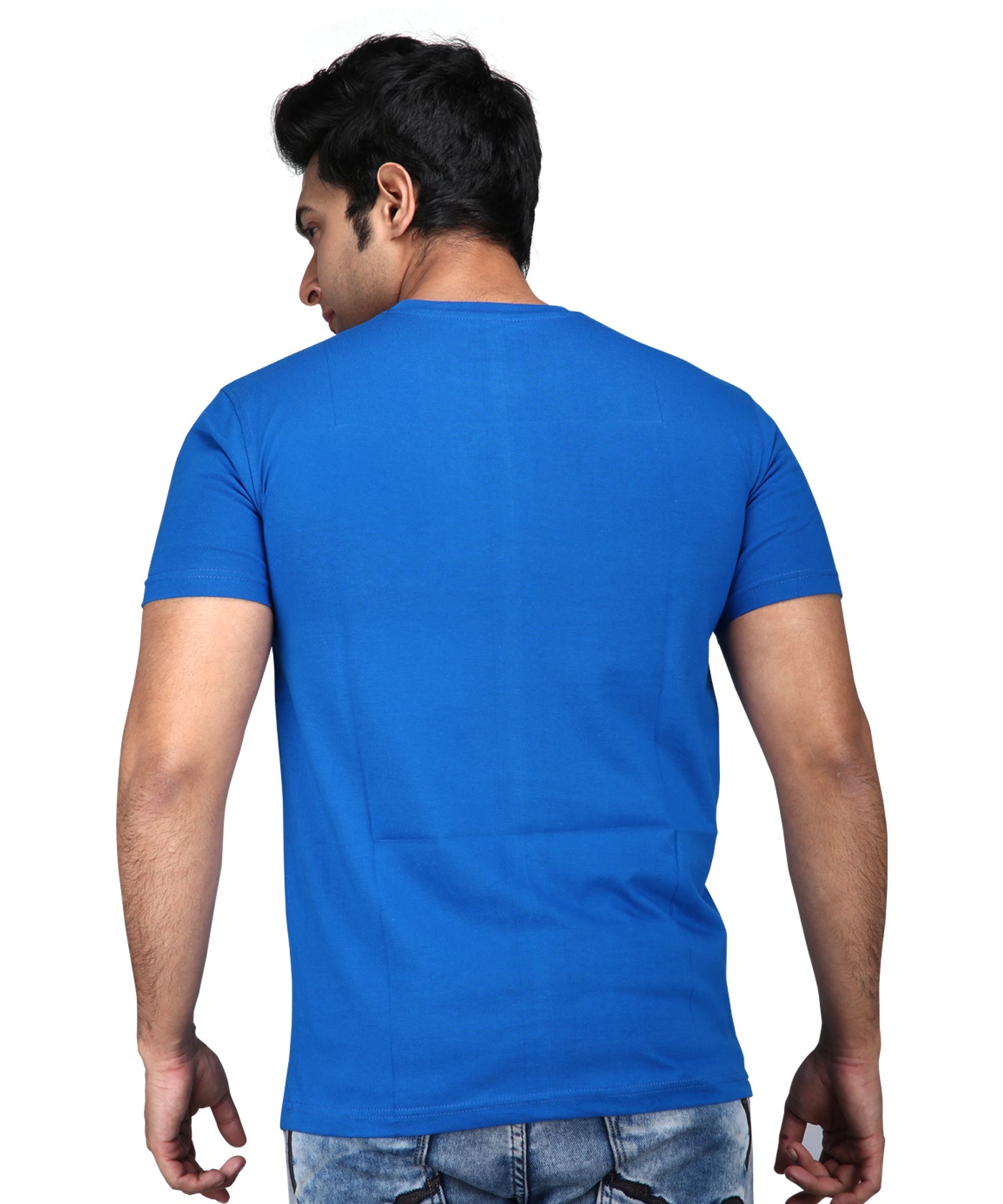 Just Chill - Premium Round Neck Cotton Tees for Men - Electric Blue