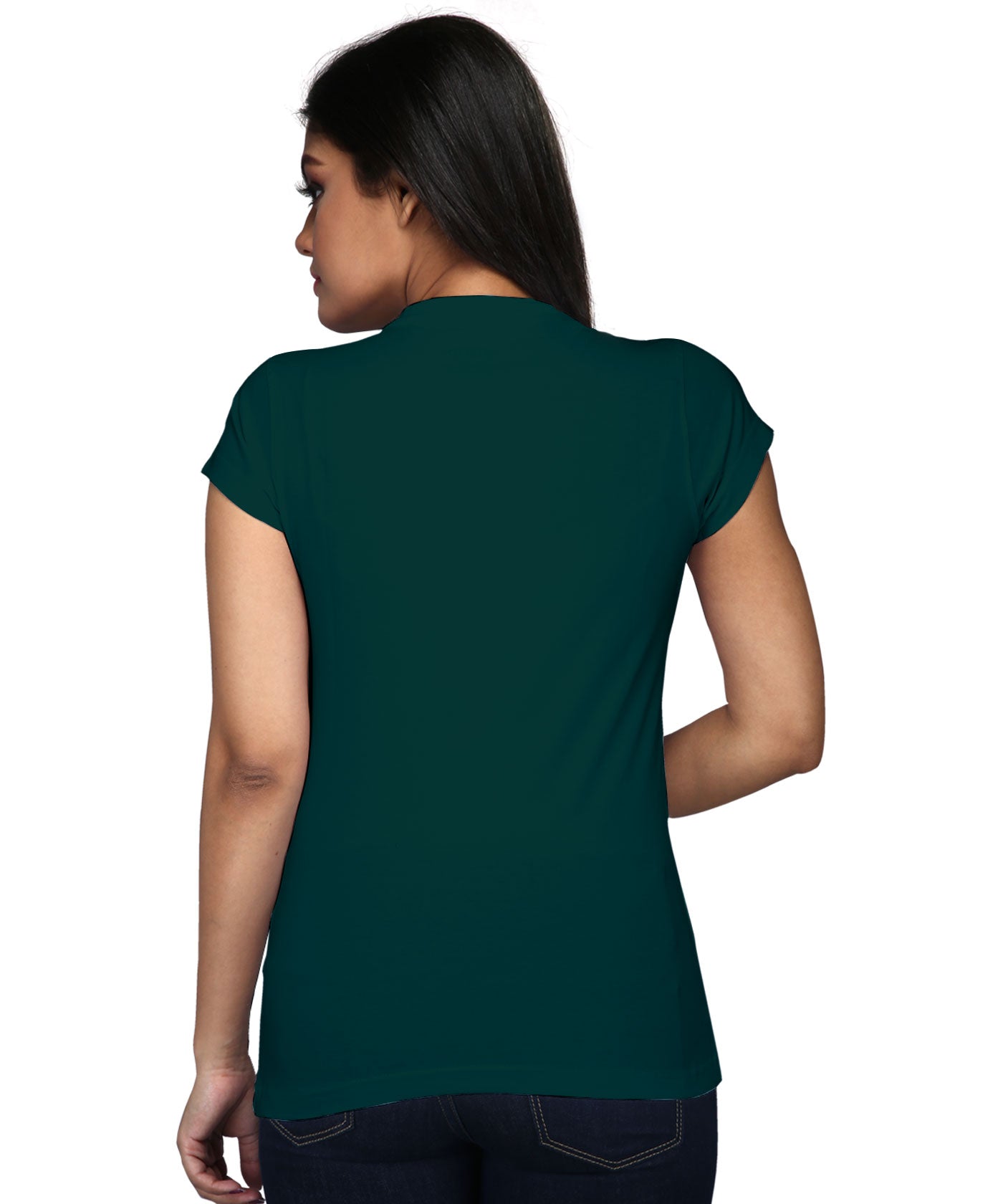 Doubt Your Worth - Block Print Tees for Women - Cactus Green