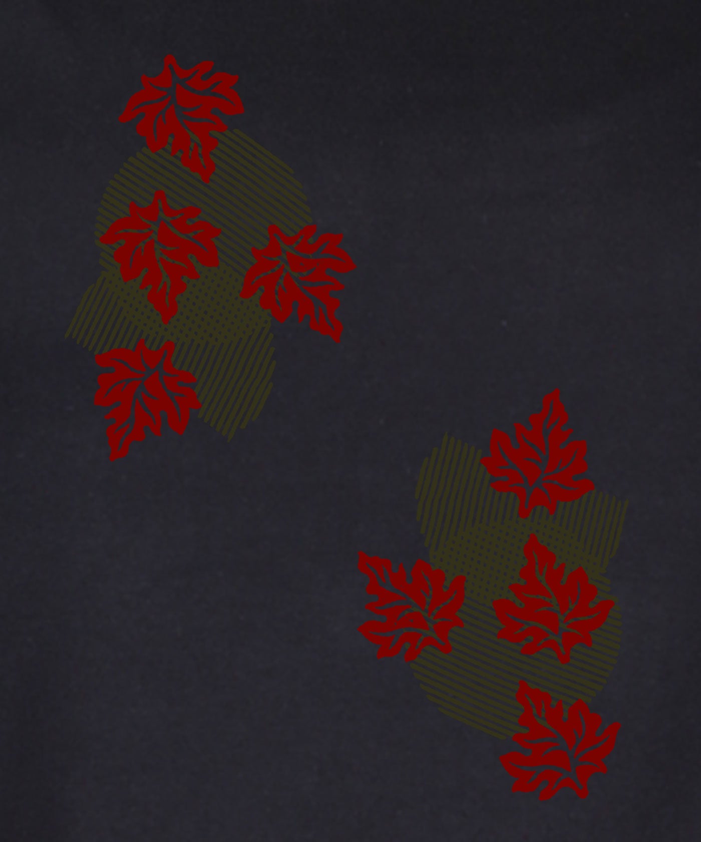Autumn Leaves - Block Print Tees for Women - Black