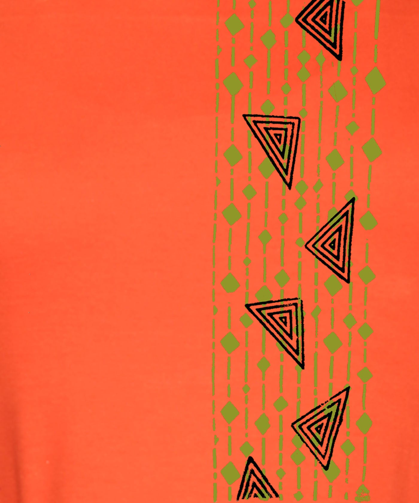 Triangle - Block Print Tees for Women - Burnt Orange