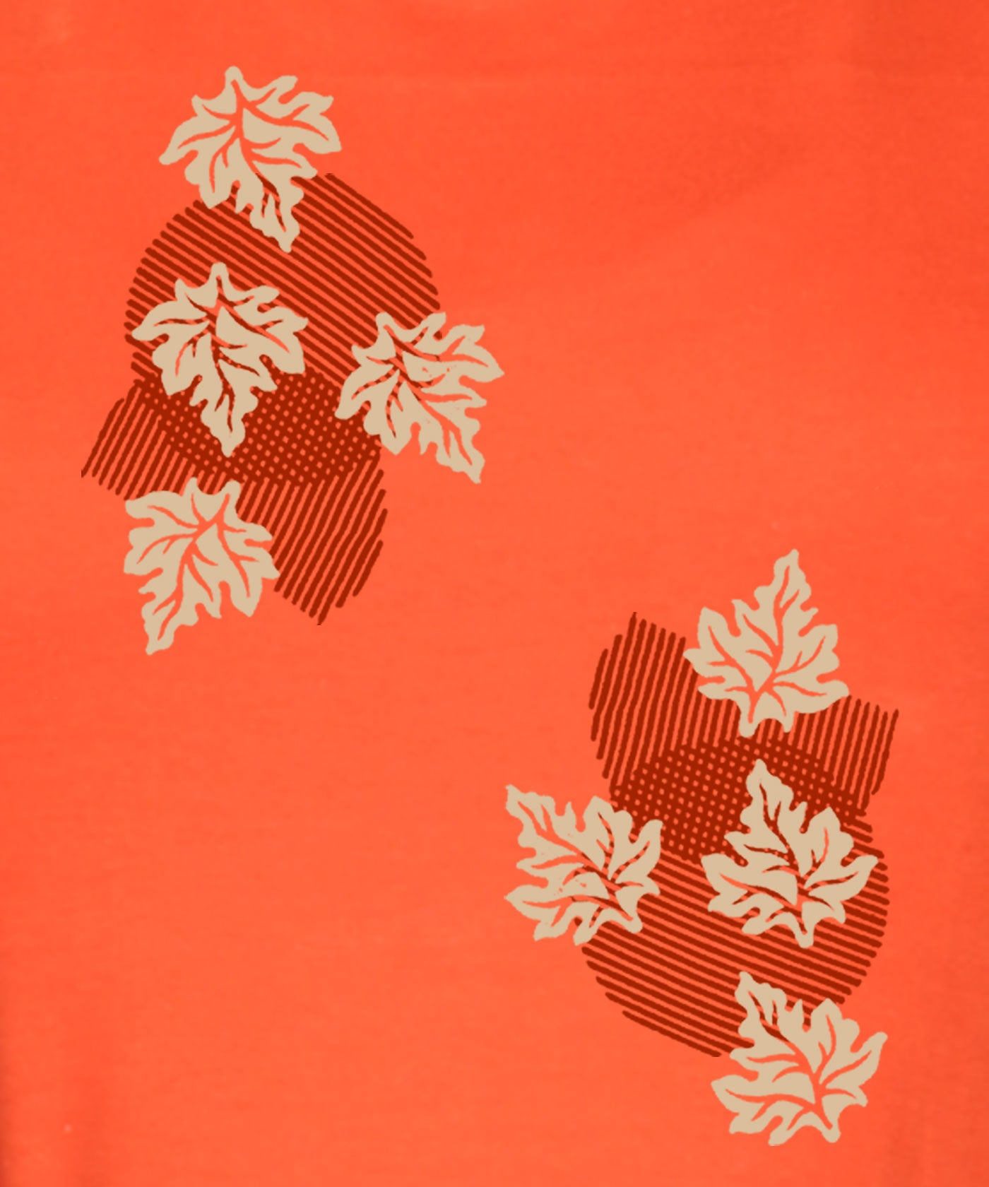 Autumn Leaves - Block Print Tees for Women - Burnt Orange
