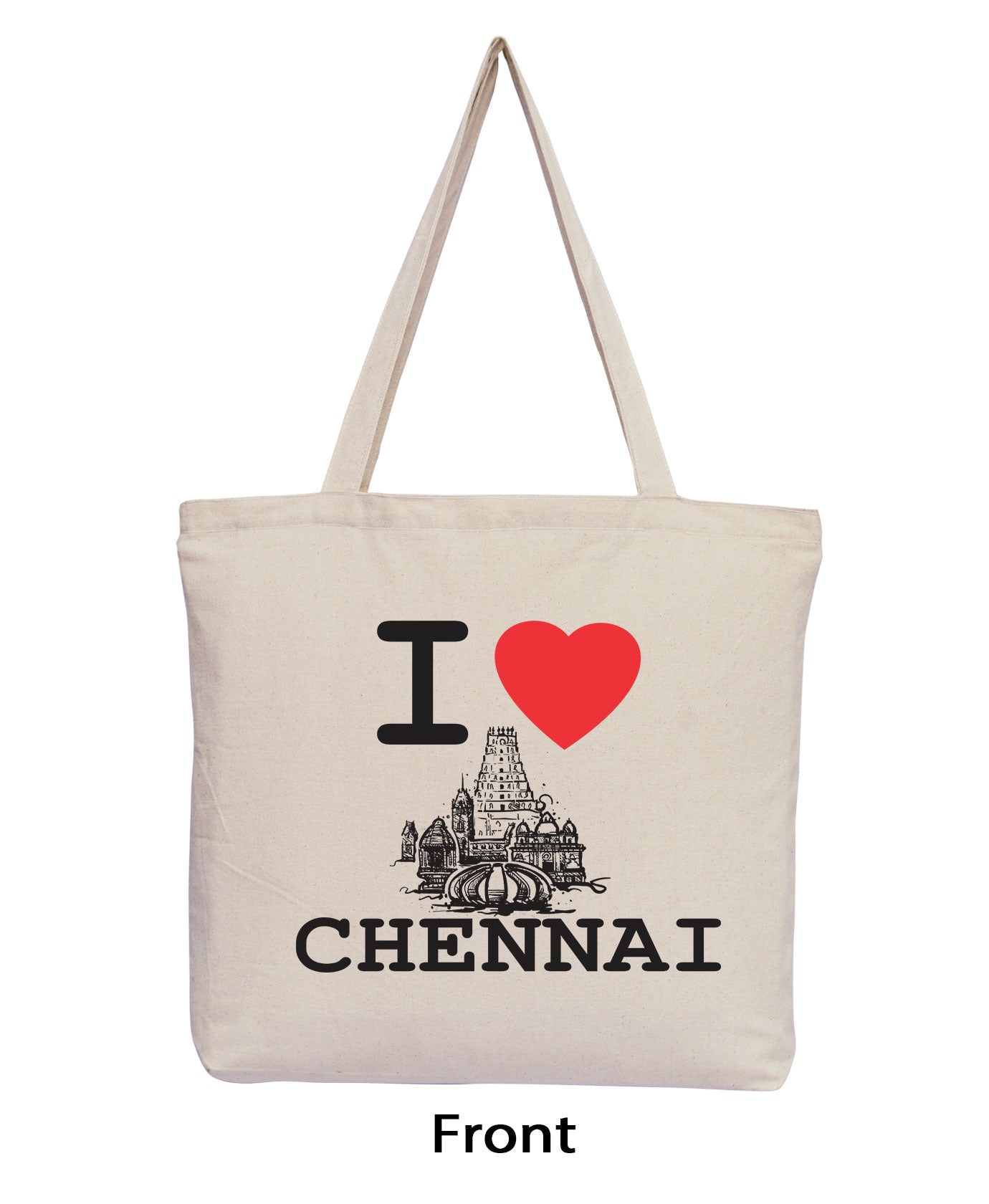 I Love Chennai - Natural Tote Bag