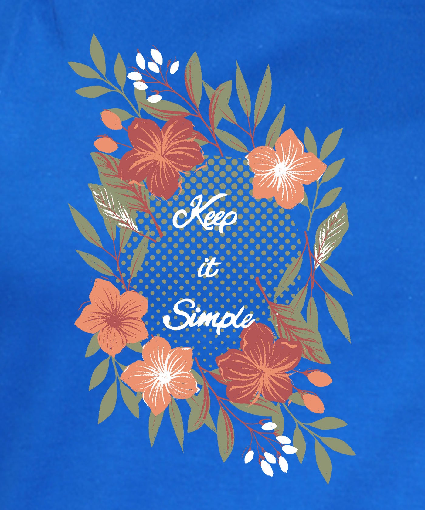 Keep it Simple - Premium Round Neck Cotton Tees for Women - Electric Blue