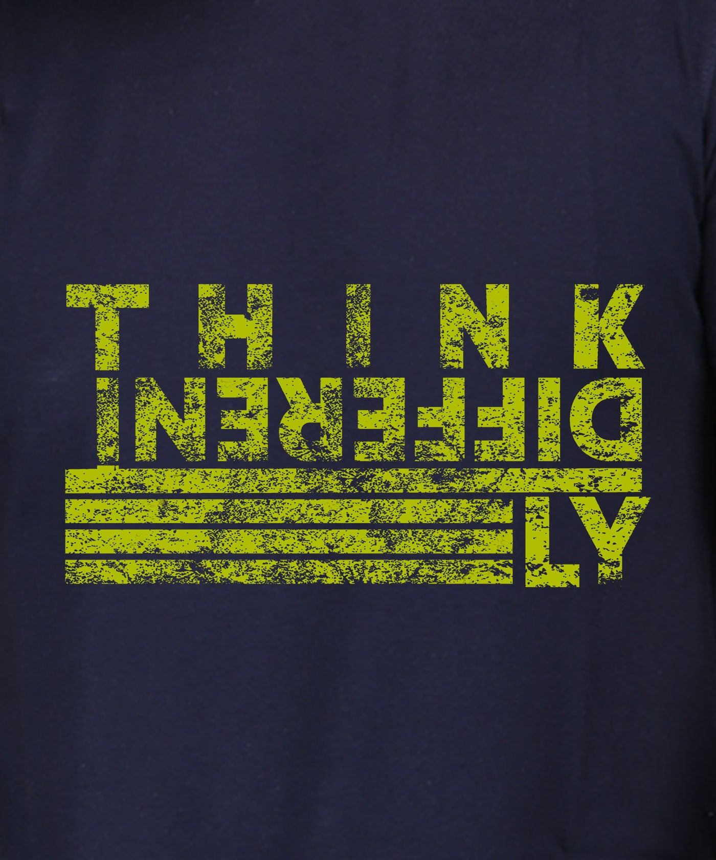 Think Differently - Premium Round Neck Cotton Tees for Men - Navy Blue