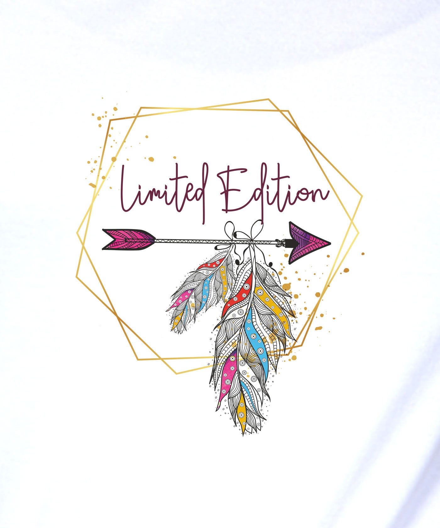 Limited Edition - Premium Round Neck Cotton Tees for Women - Magenta And White