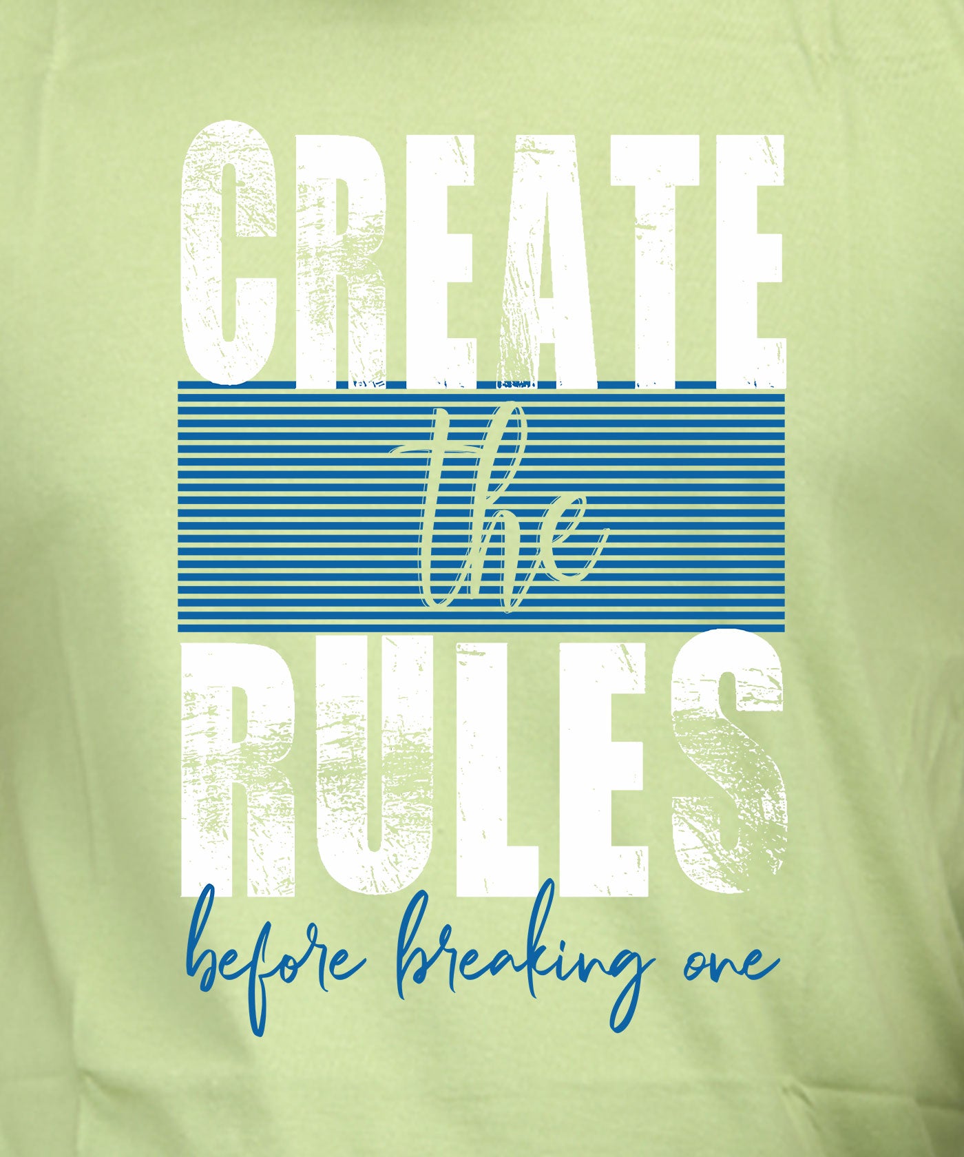 Create Rules - Premium Round Neck Cotton Tees for Men - Parrot Green