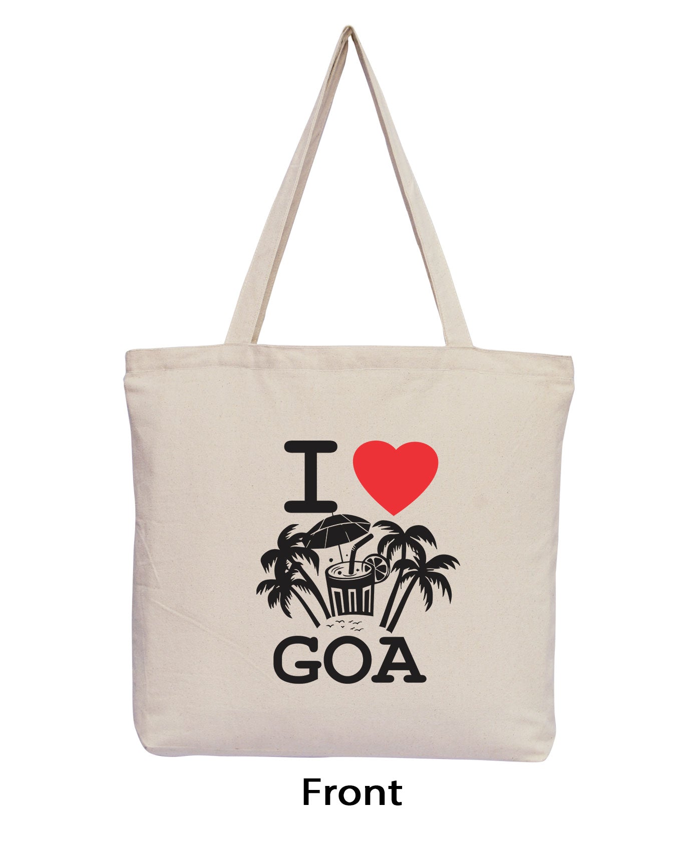 I Love Goa - Natural Tote Bag
