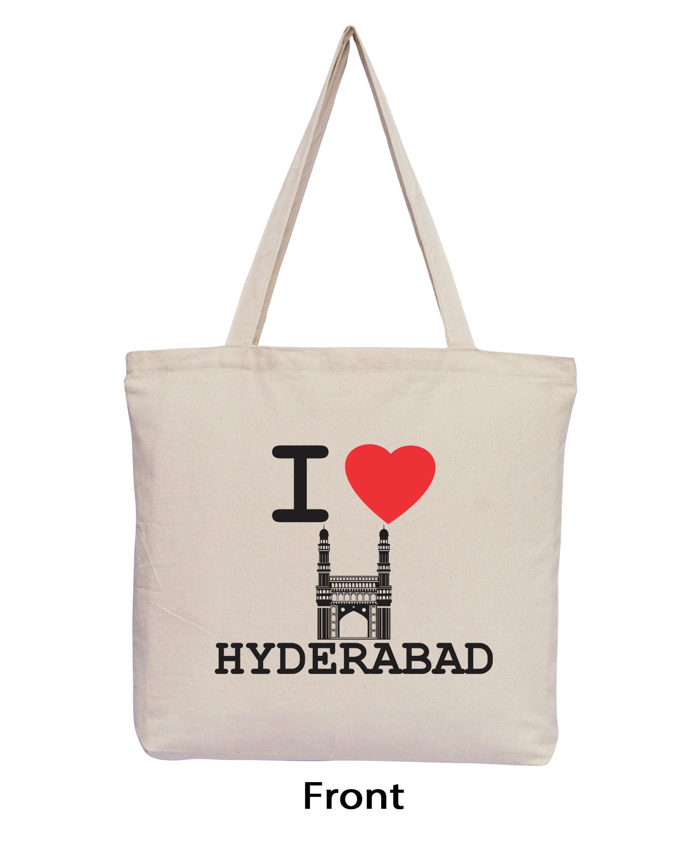 I Love Hyderabad - Natural Tote Bag