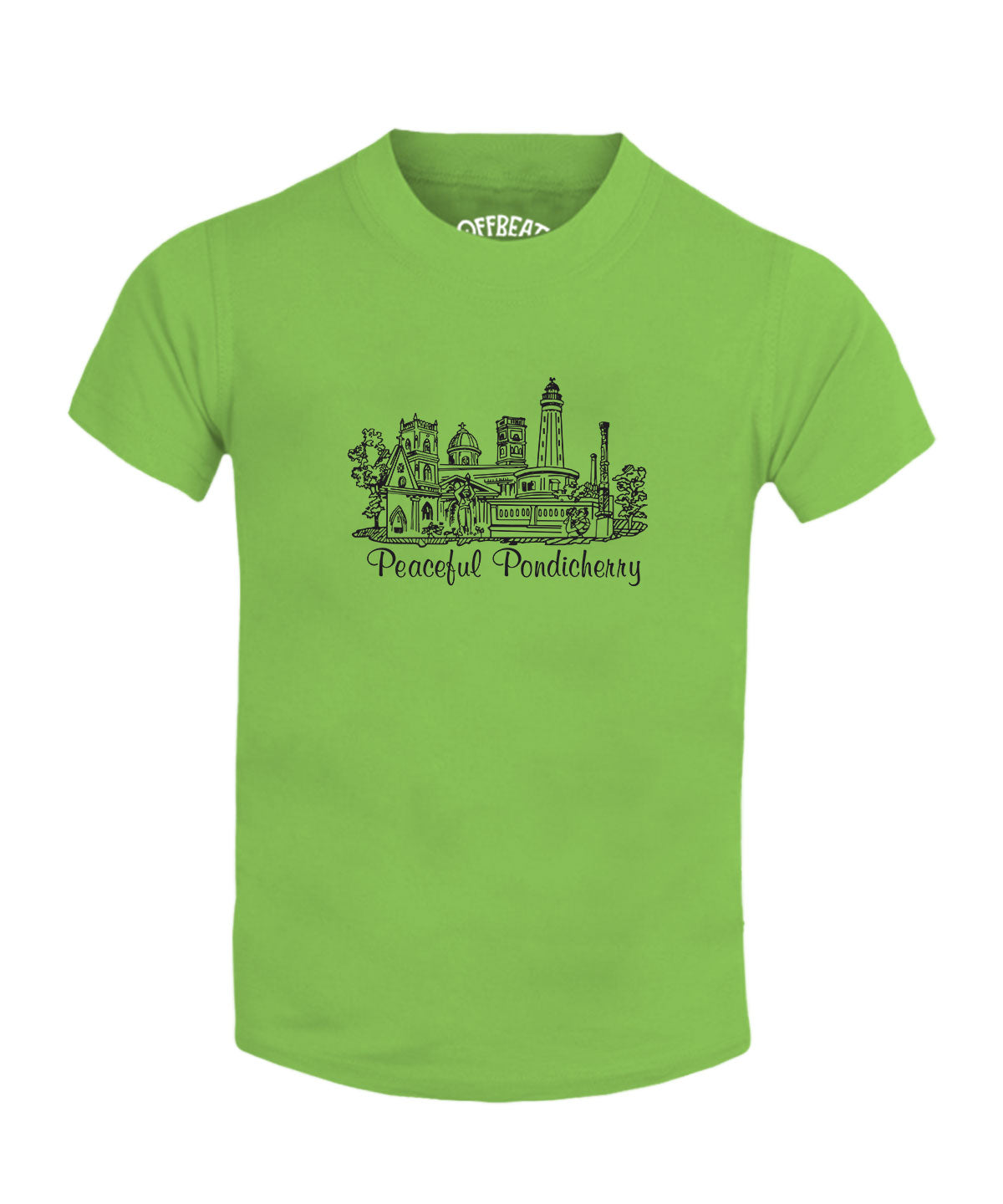 Juniors - Peaceful Pondicherry T-Shirt - Parrot Green