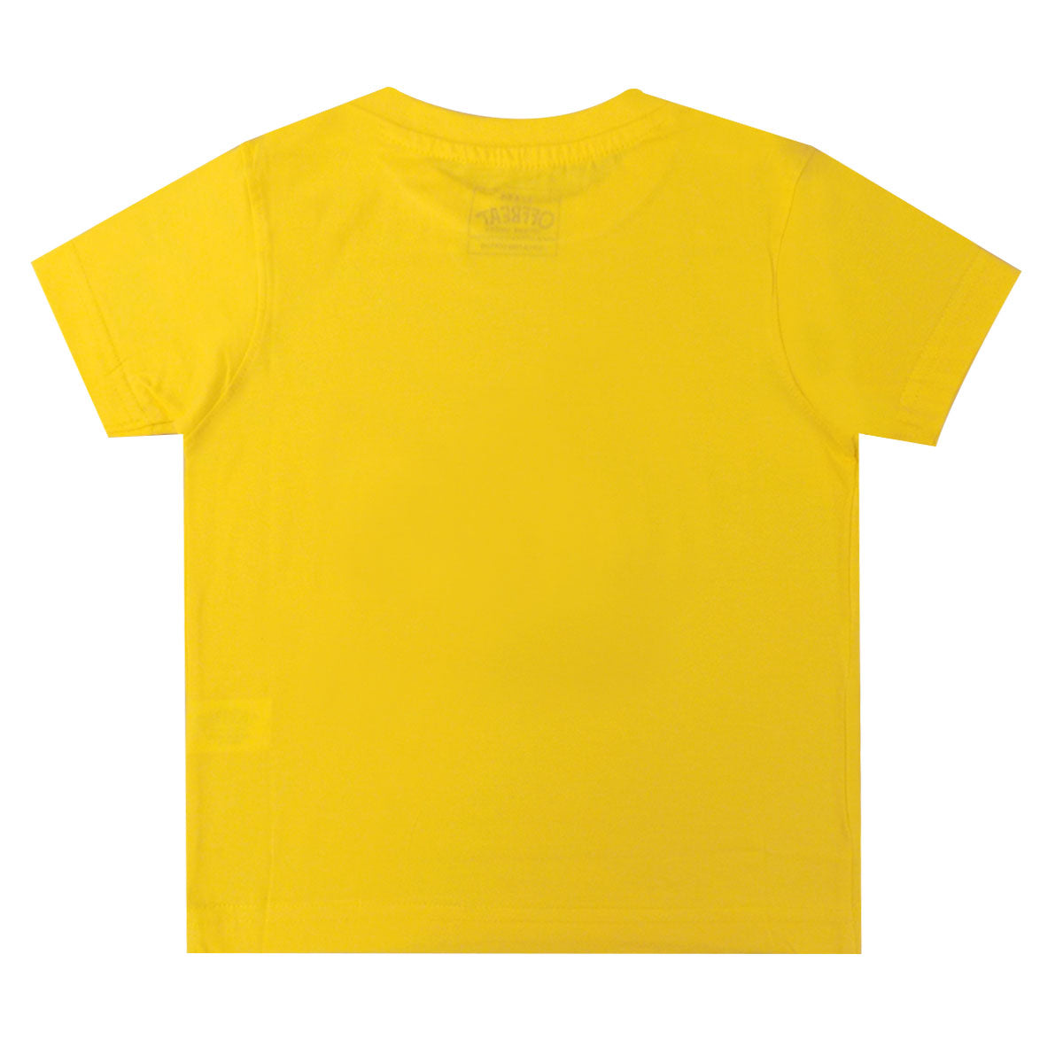 Giraffe - Premium Round Neck Cotton Tees for Kids - Lemon Yellow