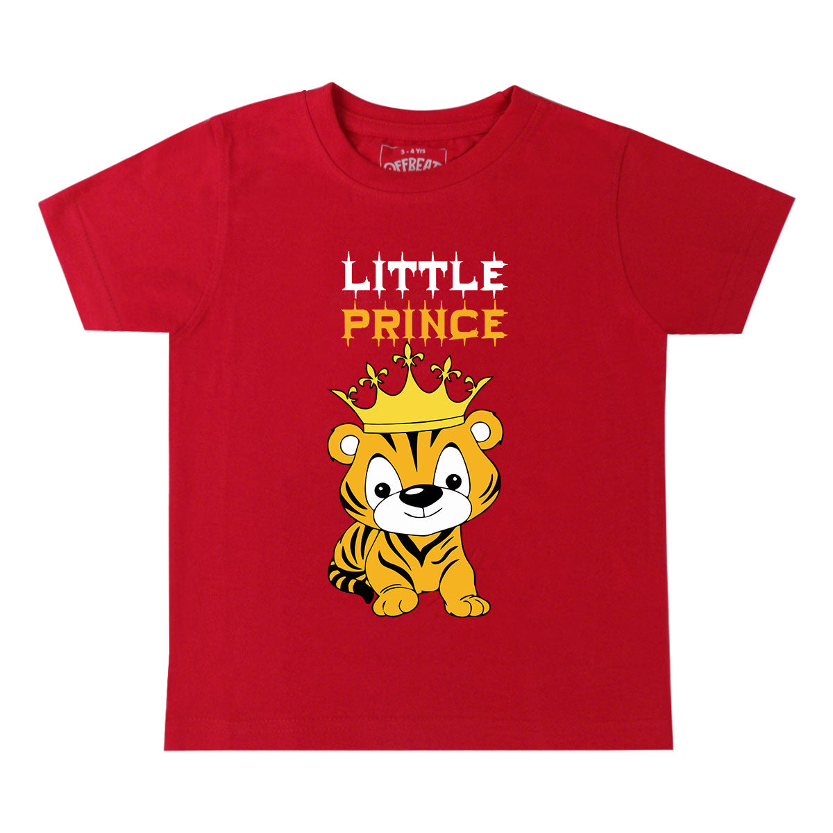 Little Prince - Premium Round Neck Cotton Tees for Kids - Red