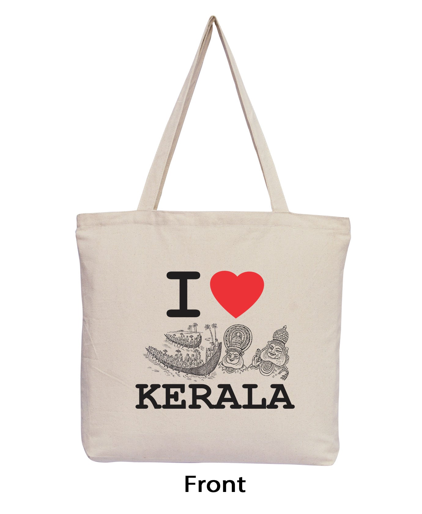 I Love Kerala - Natural Tote Bag