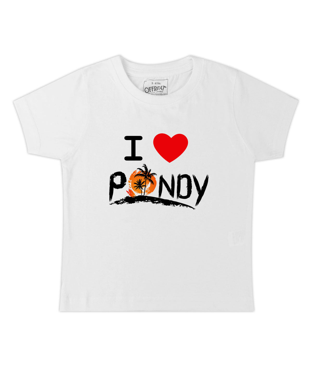 Kids - I Love Pondy T-Shirt - White