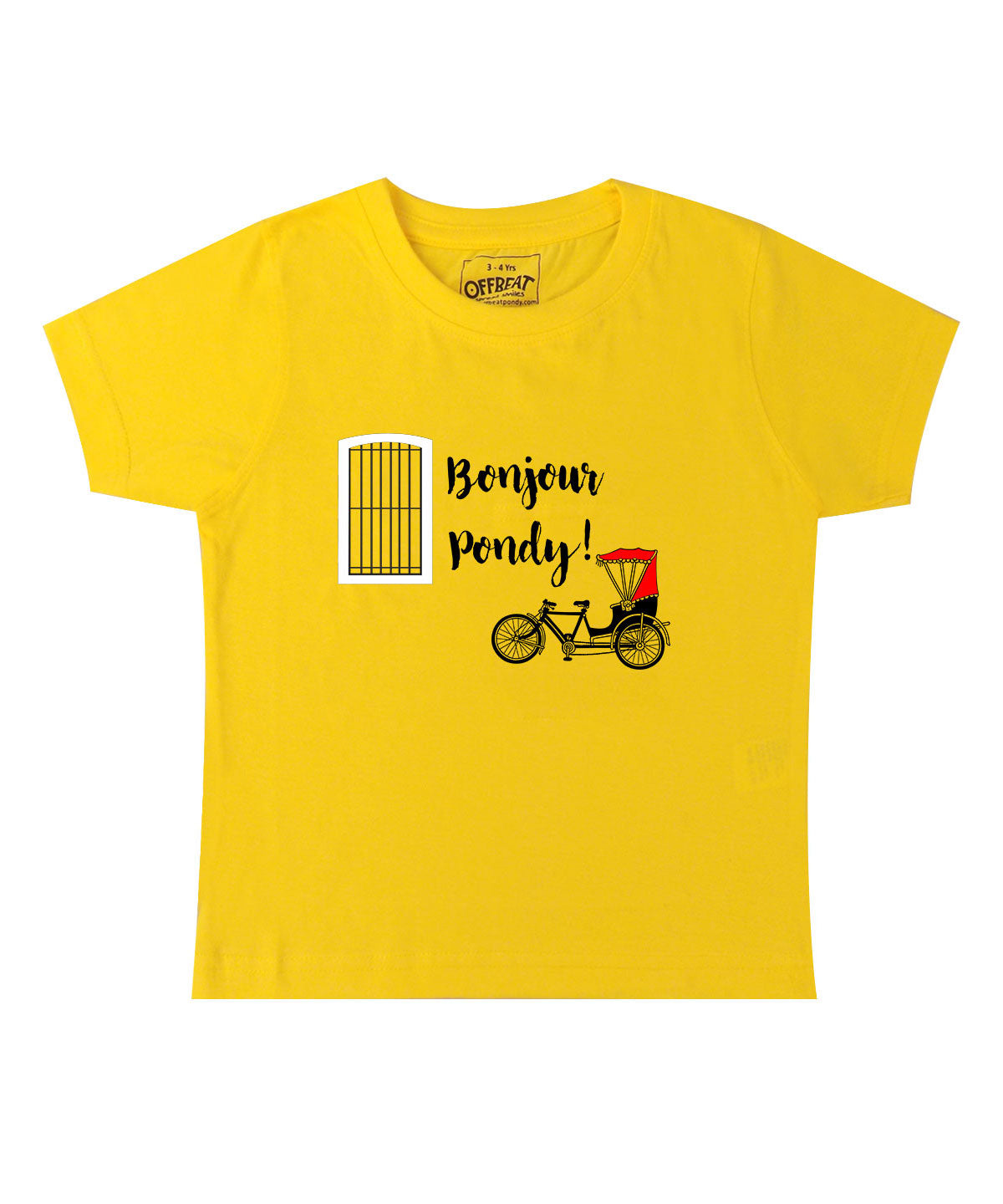 Kids - Bonjour Pondy T-Shirt - Lemon Yellow