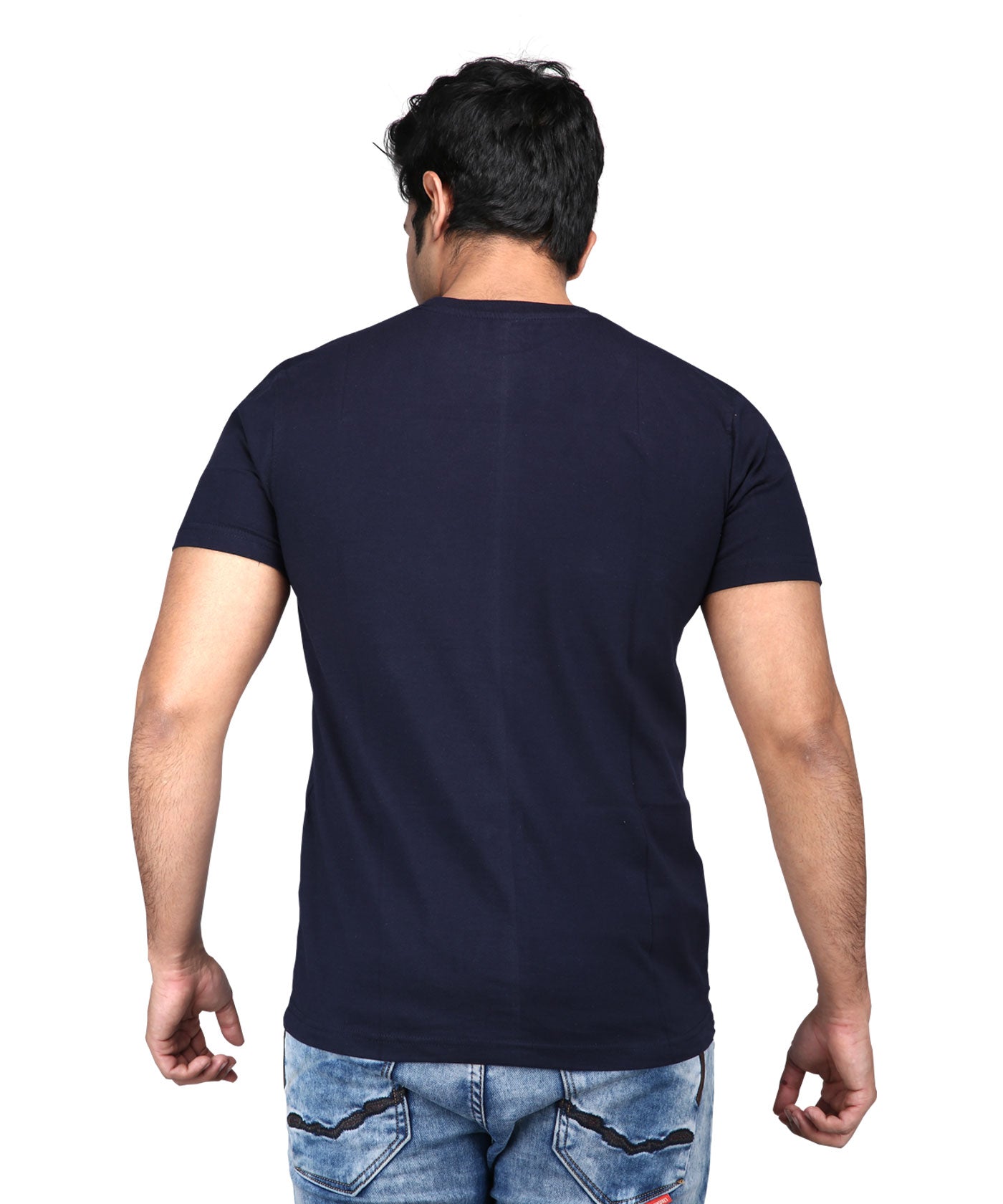 Right Thoughts - Premium Round Neck Cotton Tees for Men - Navy Blue