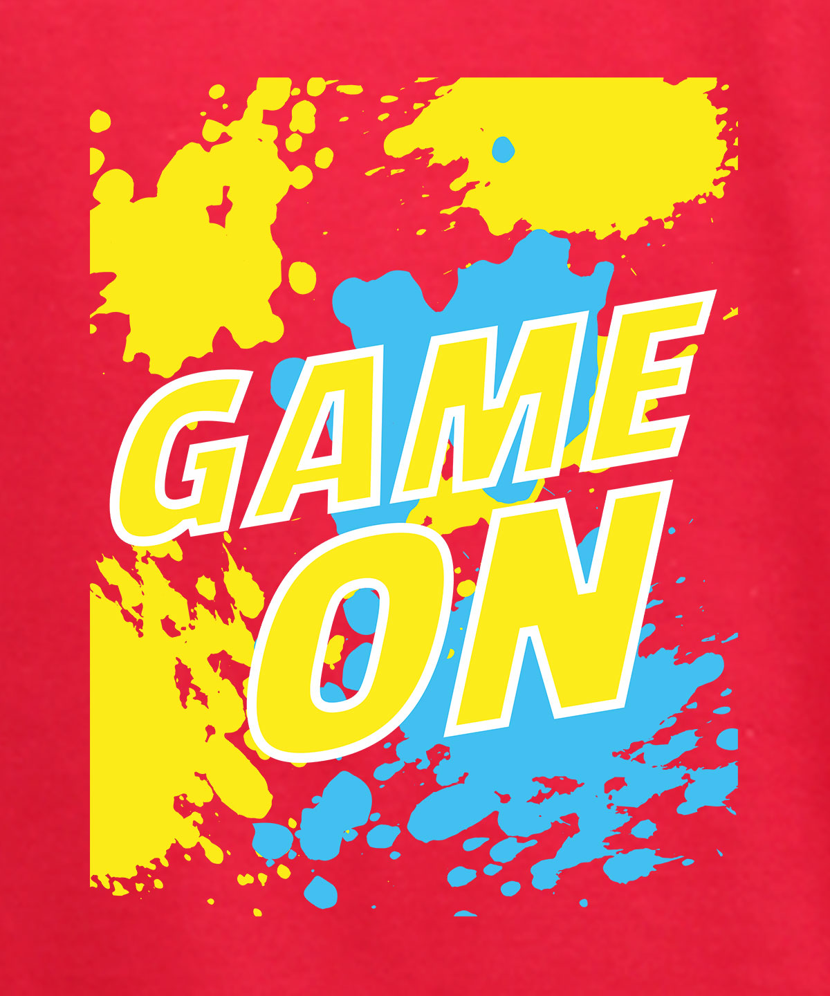 Game On - Premium Round Neck Cotton Tees for Juniors - Red