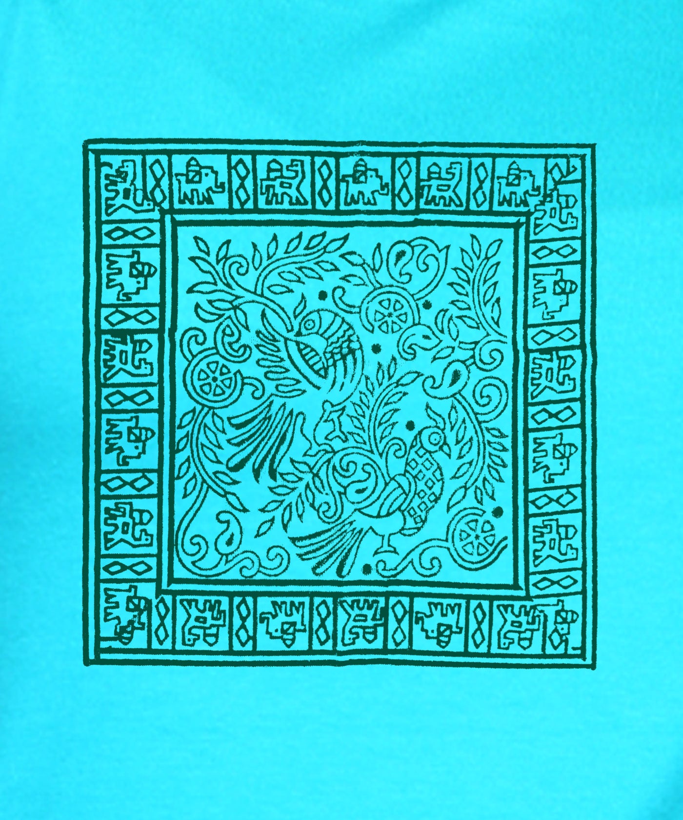 Parrot Square Gallery - Block Print Tees for Women - Ceramic