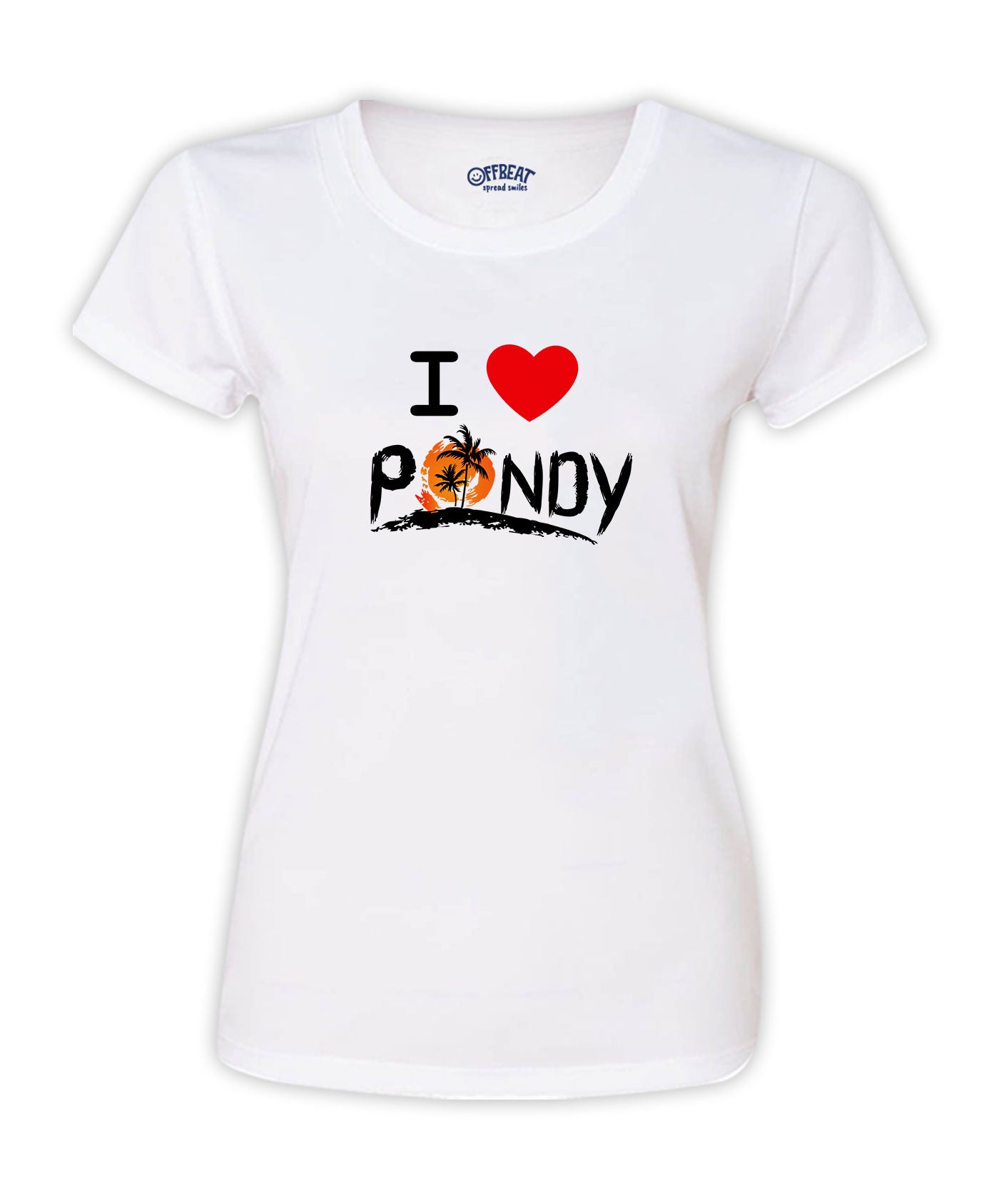 Women - I Love Pondy T-Shirt - White