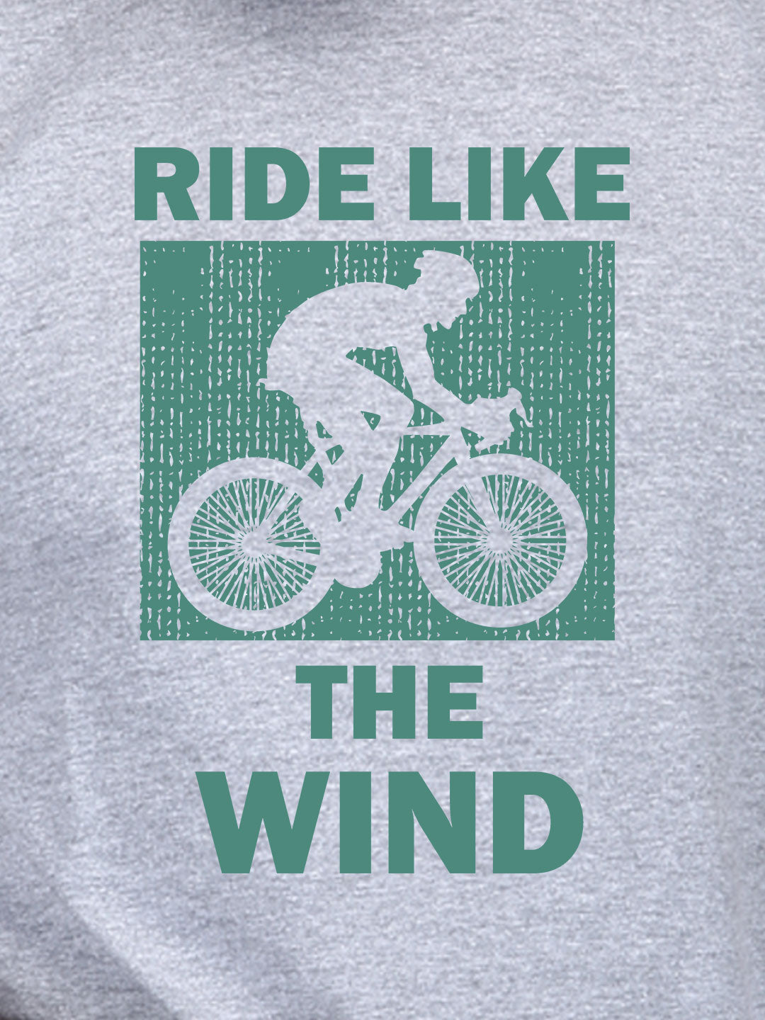 Ride Like The Wind - Premium Round Neck Cotton Tees for Men - Grey Melange