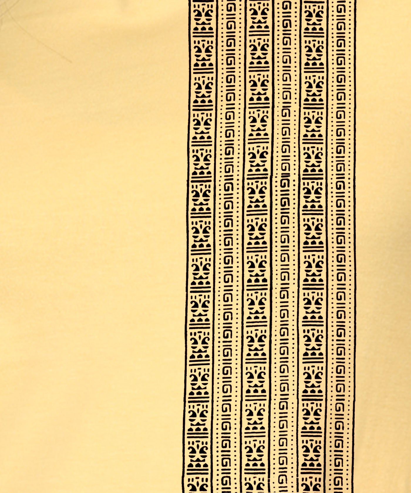 Lines - Block Print Tees for Women - Golden Yellow