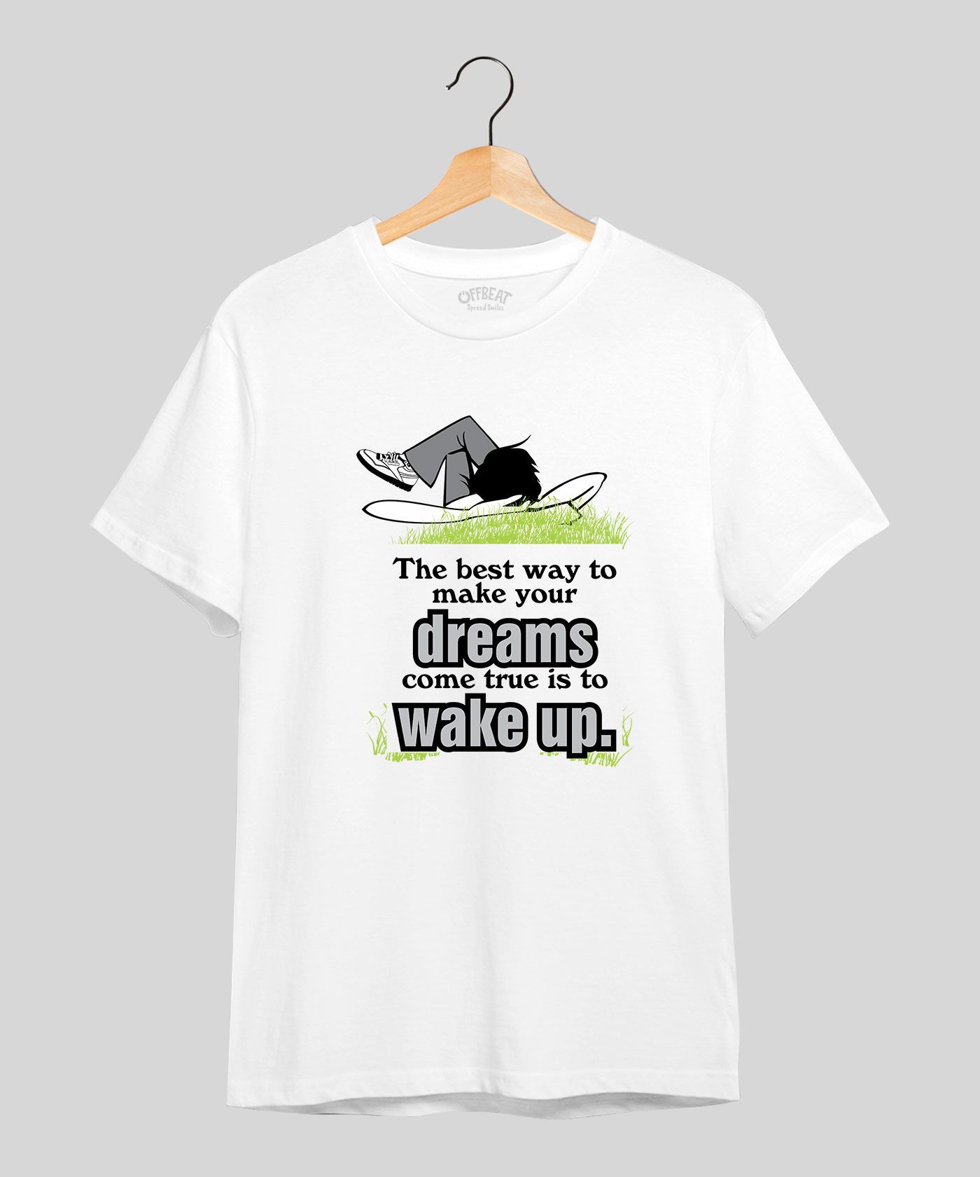 Dreams Come True - Premium Round Neck Cotton Tees - White