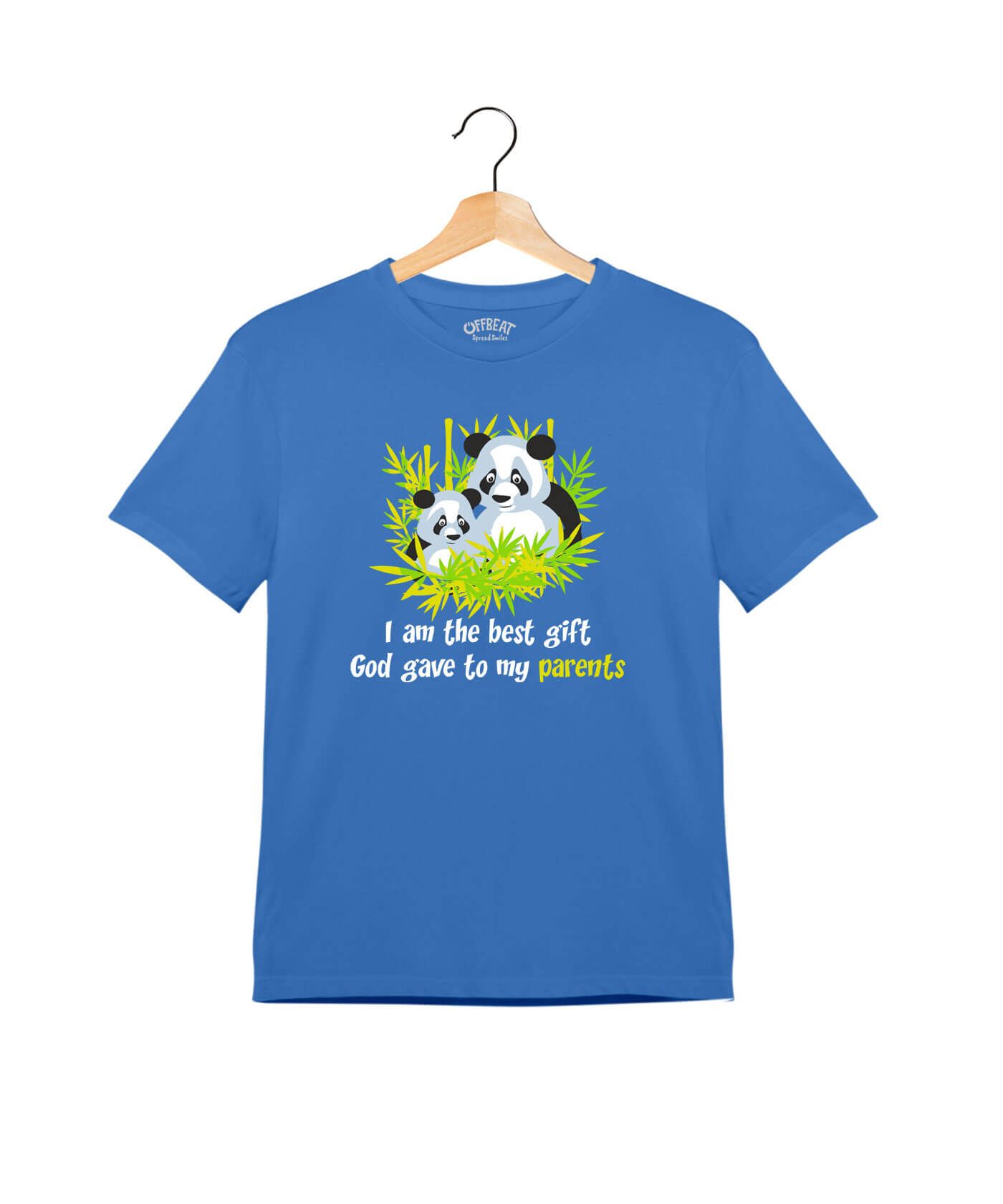 I am the Best Gift - Premium Round Neck Cotton Tees for Kids - Electric Blue