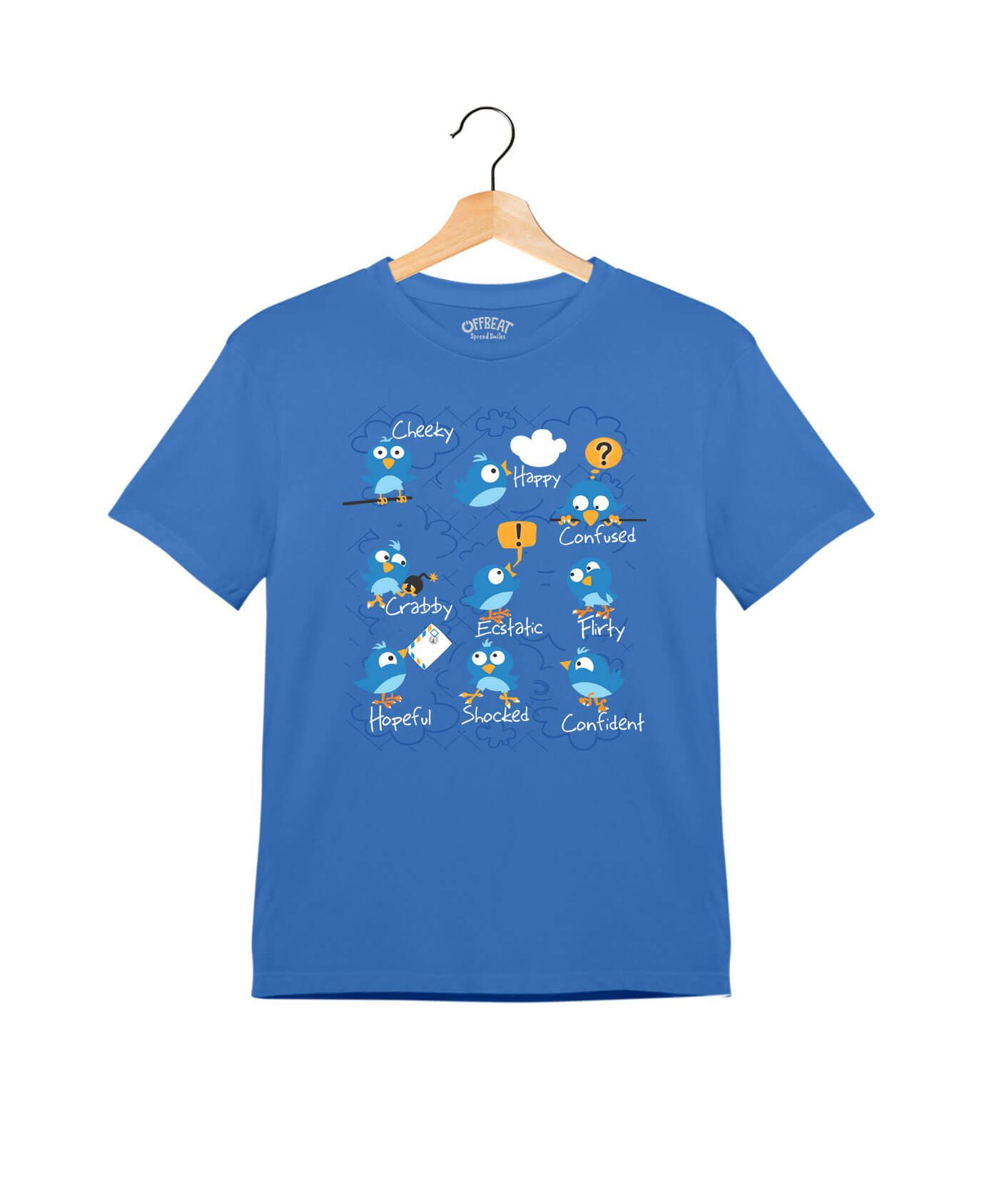 Tweeties - Premium Round Neck Cotton Tees for Kids - Electric Blue