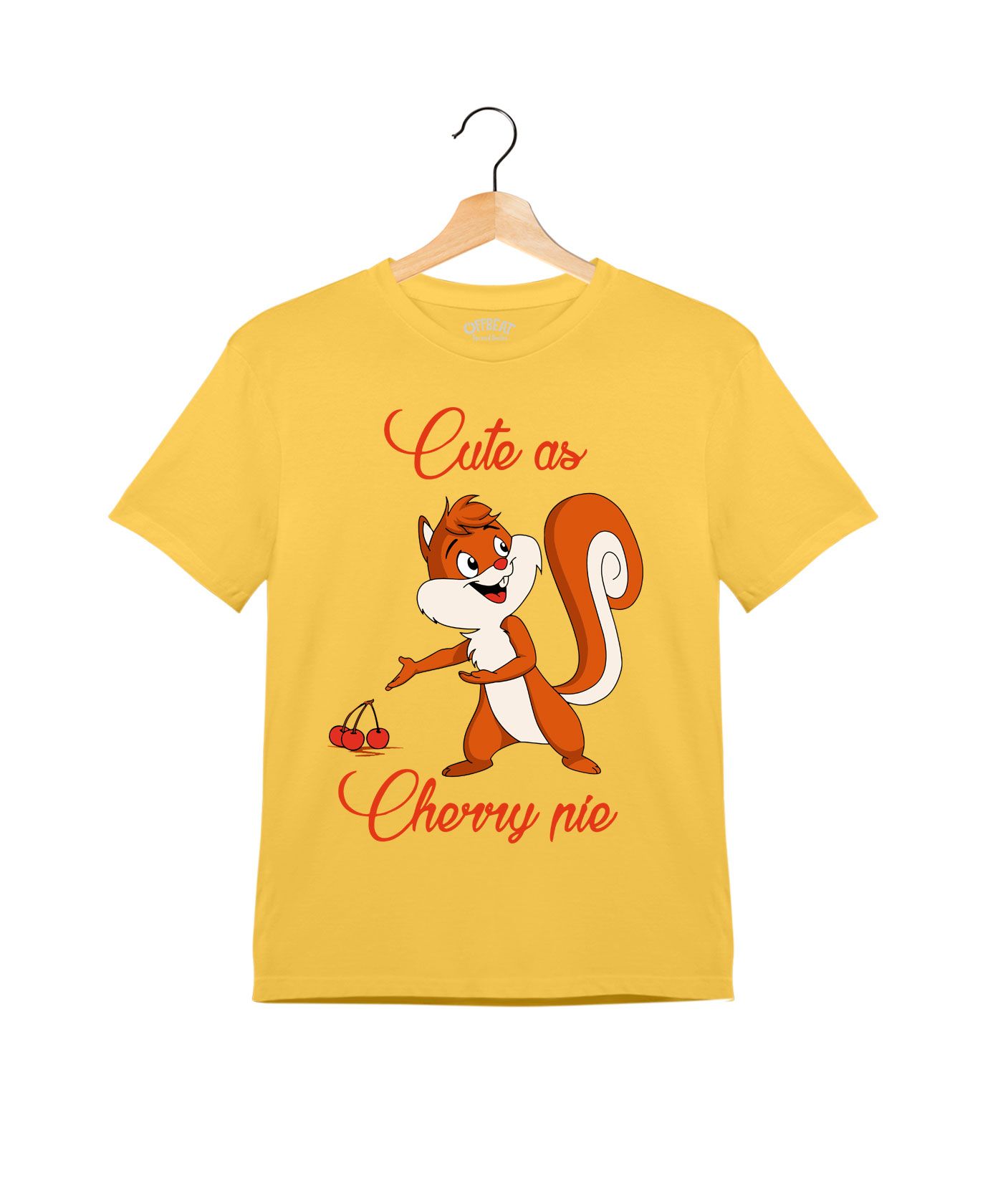 Cute as Cherry pie - Premium Round Neck Cotton Tees for Kids - Minion Yellow