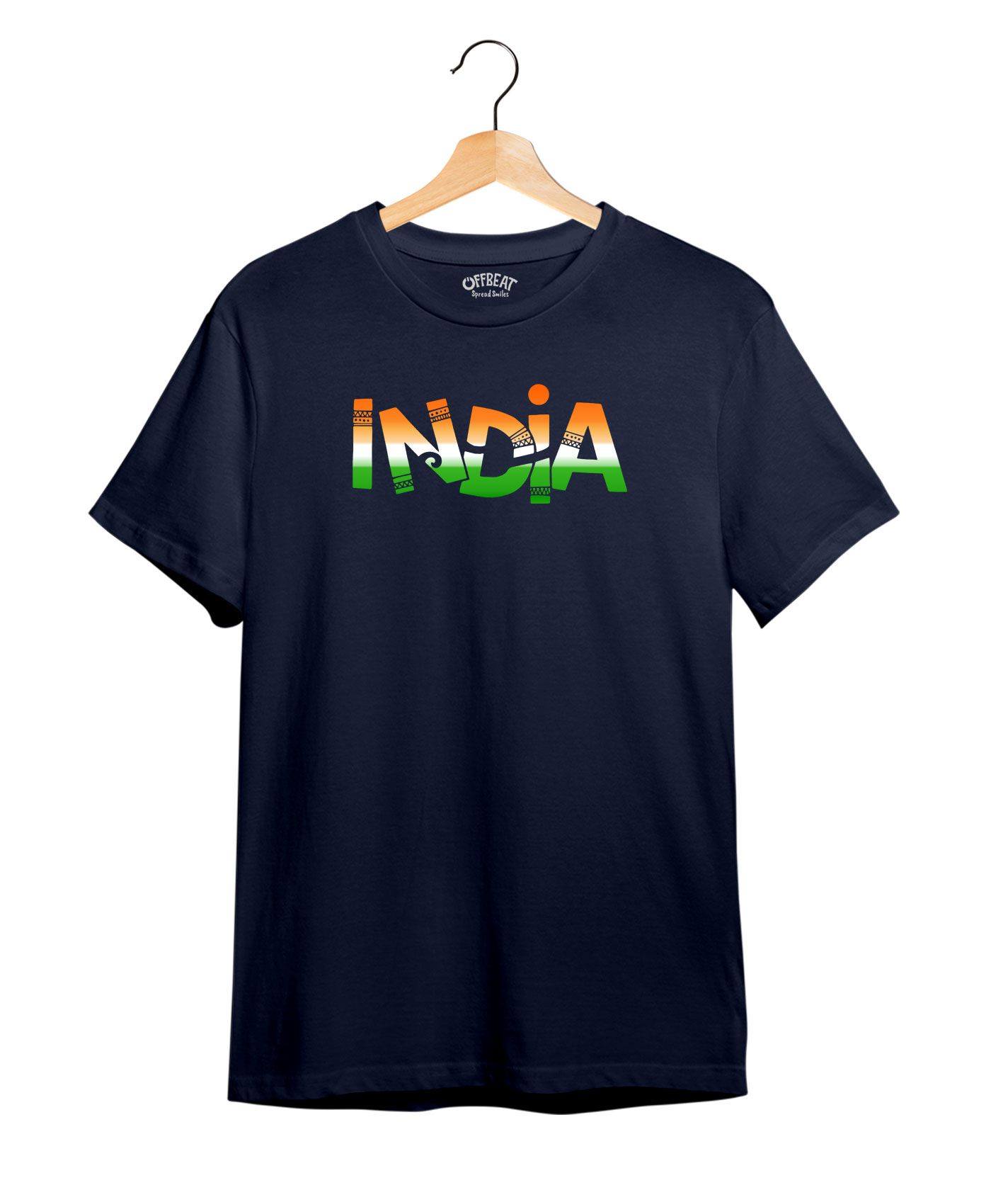 India - Premium Round Neck Cotton Tees -Navy Blue