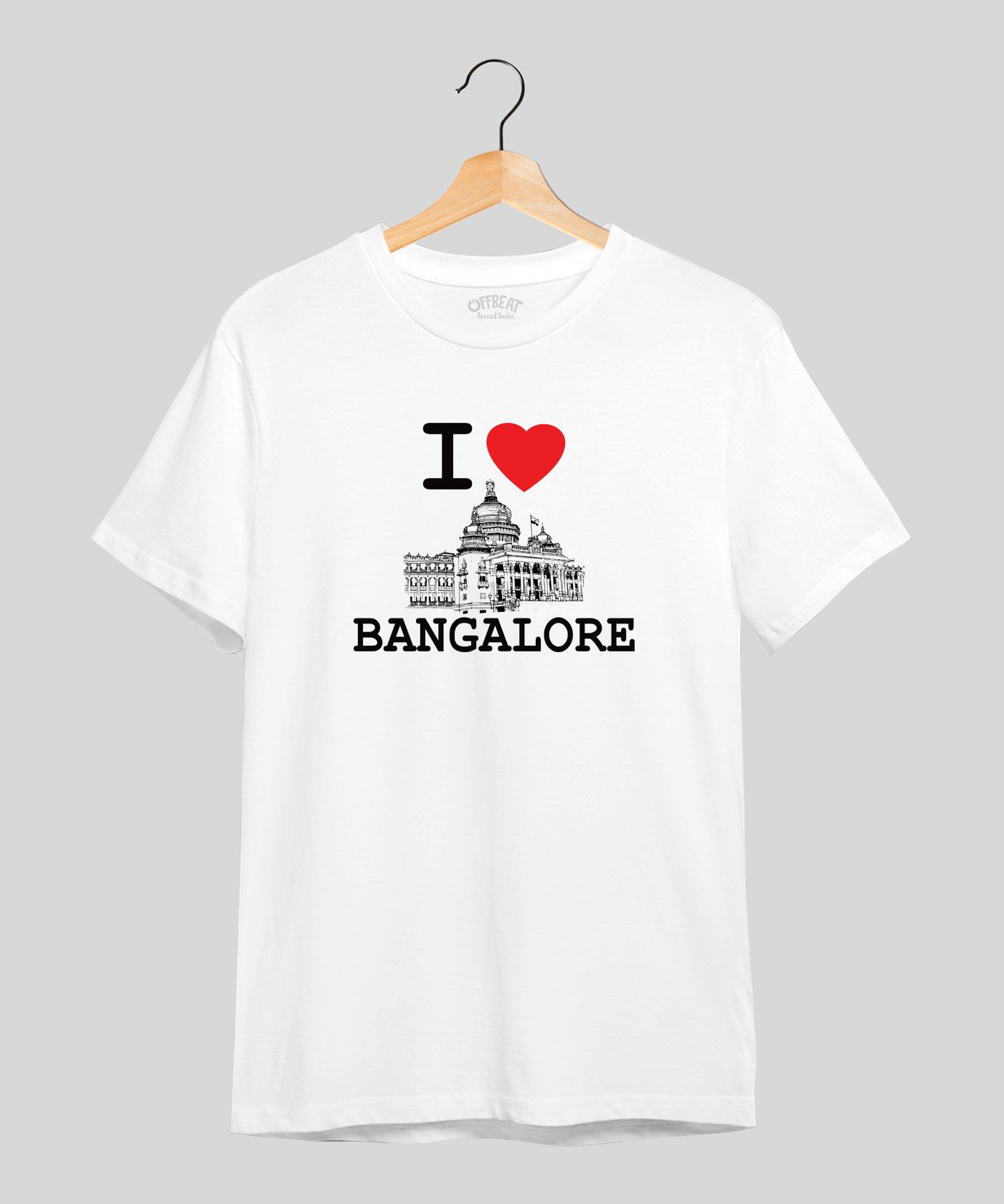 I Love Bangalore - Premium Round Neck Cotton Tees - White