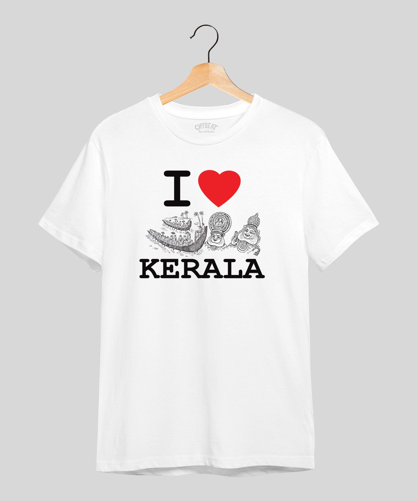 I Love Kerala - Premium Round Neck Cotton Tees - White