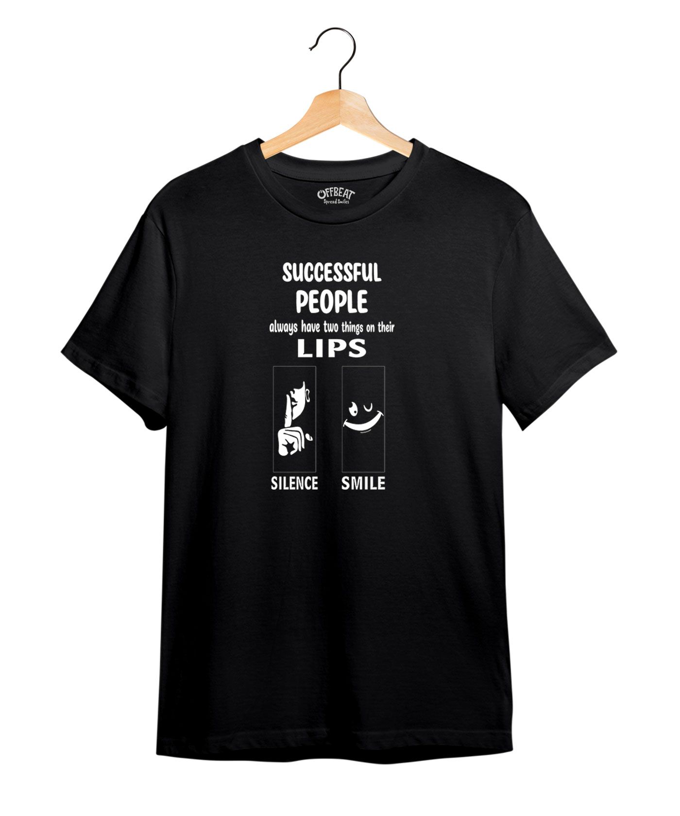 Successful People - 100% Cotton Round Neck Tee -Black
