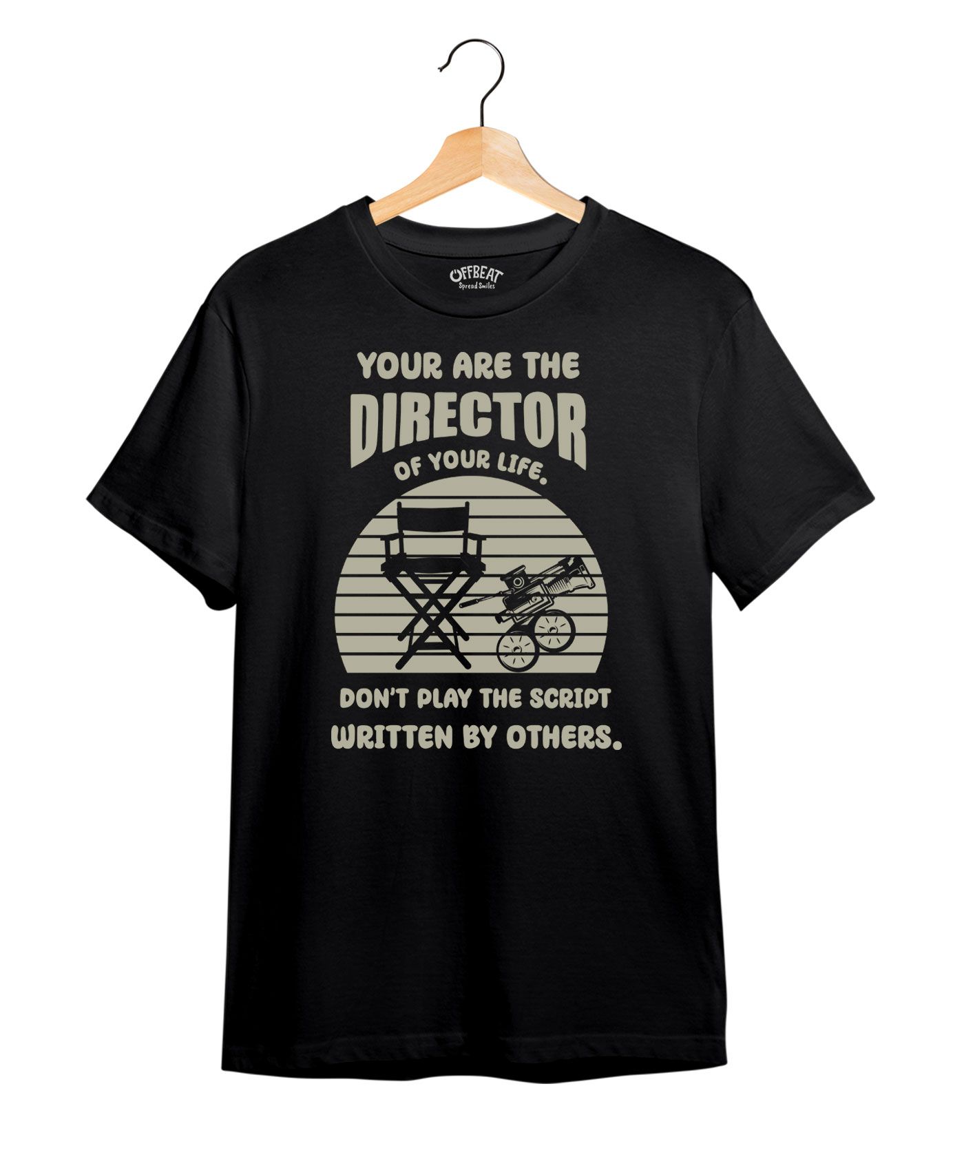 Director - 100% Cotton Round Neck Tee - Black