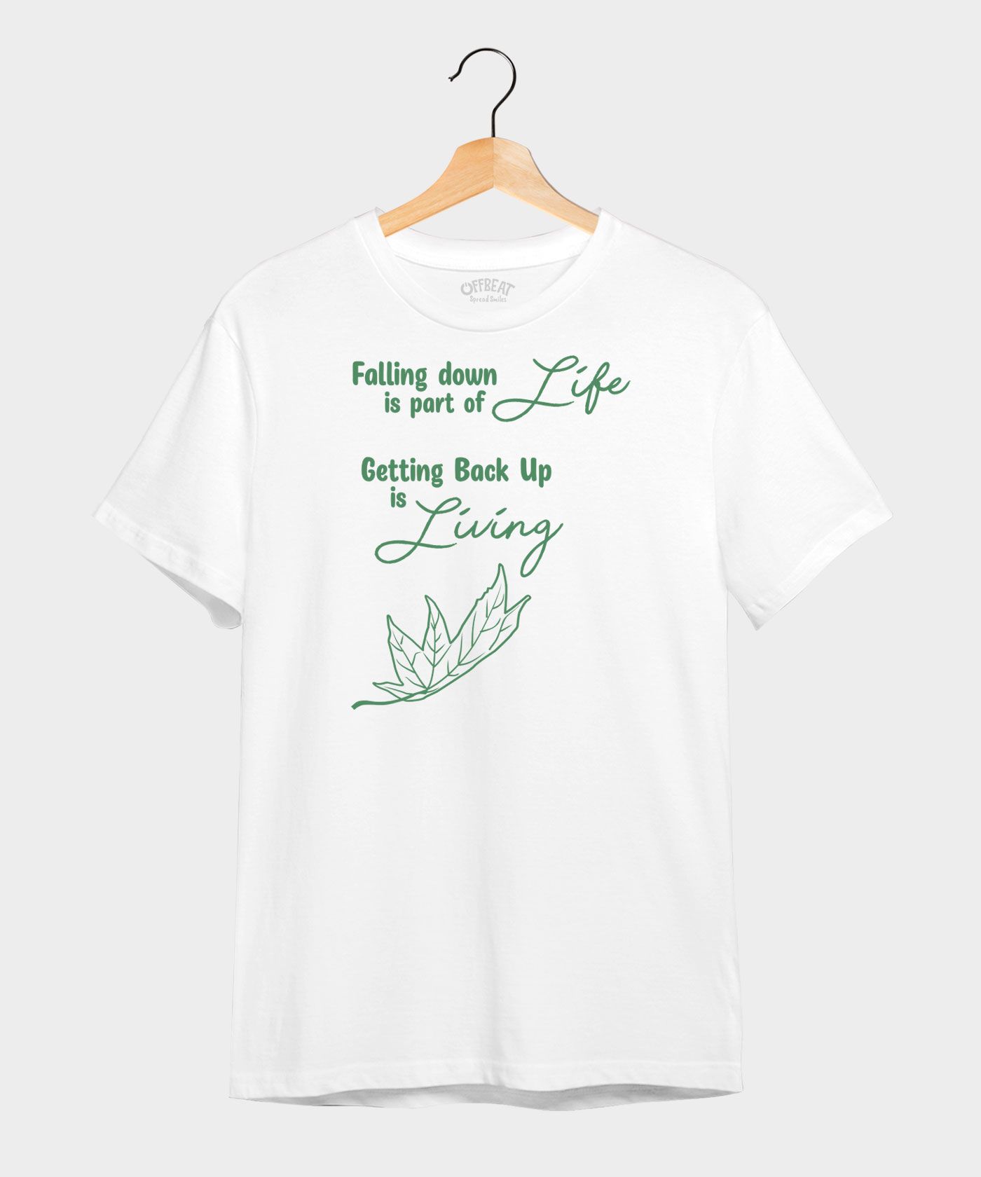 Life And Living - 100% Cotton Round Neck Tee - White