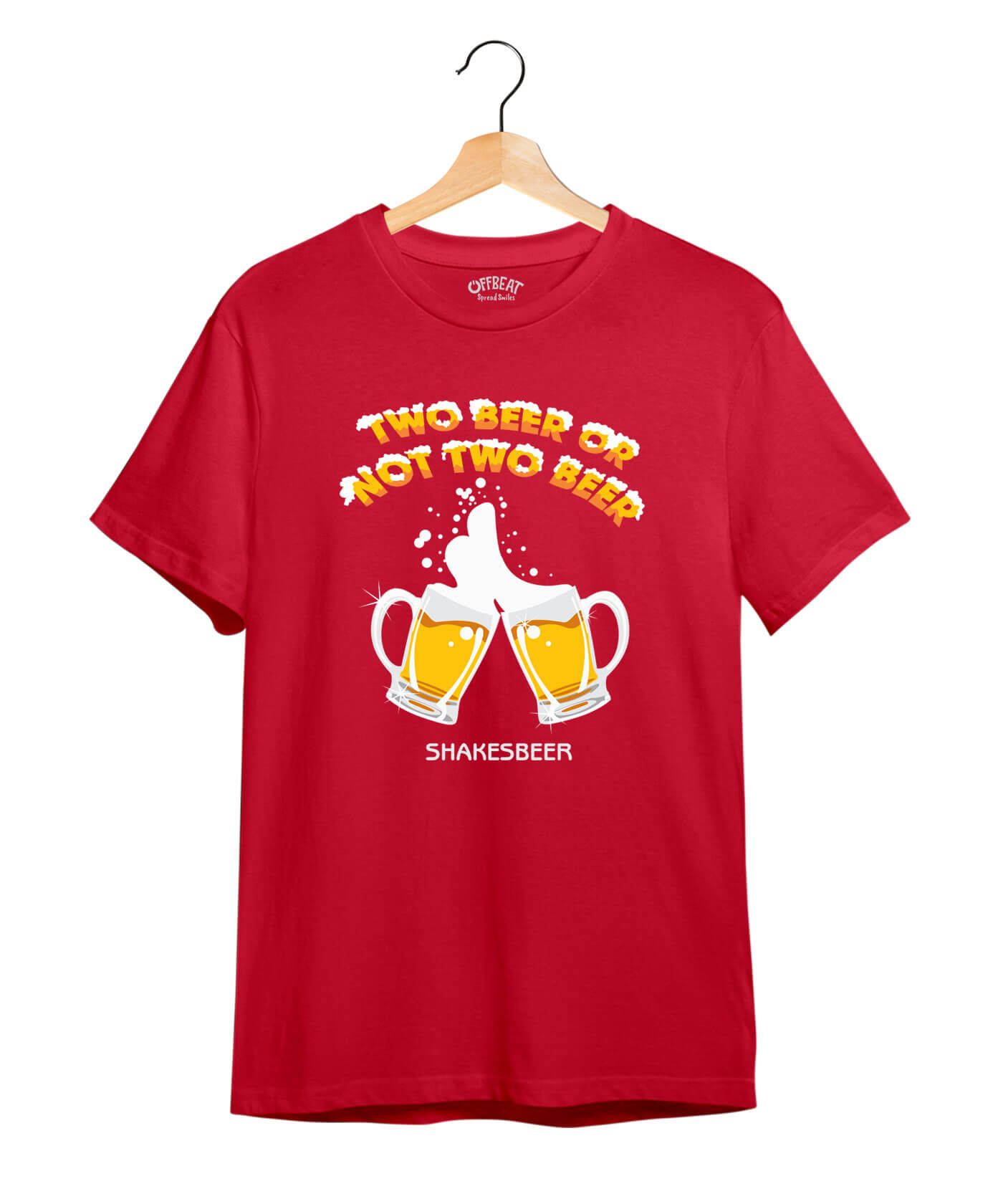 Shakesbeer - Premium Round Neck Cotton Tees - Red