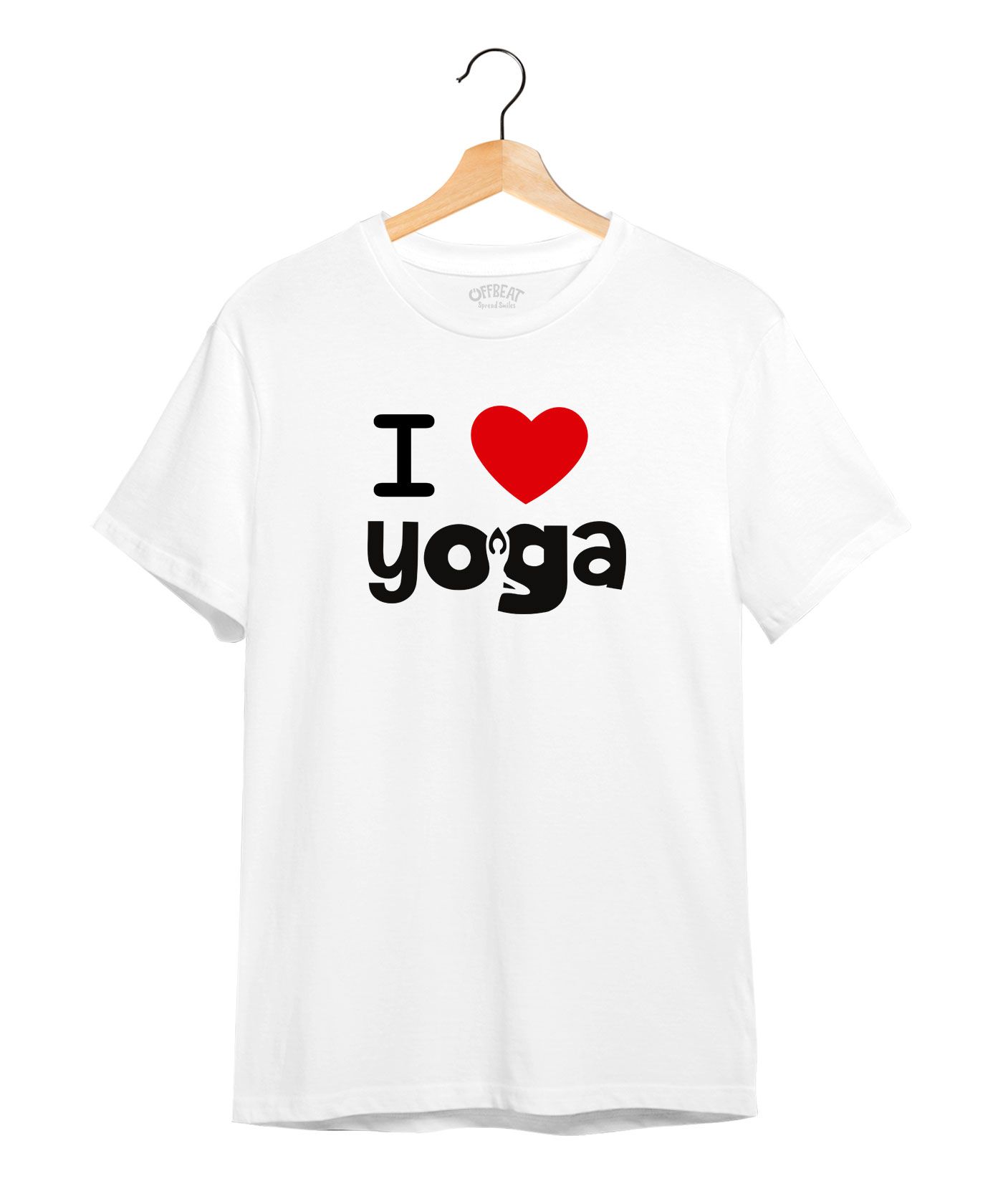 I Love Yoga - Premium Round Neck Cotton Tees - White
