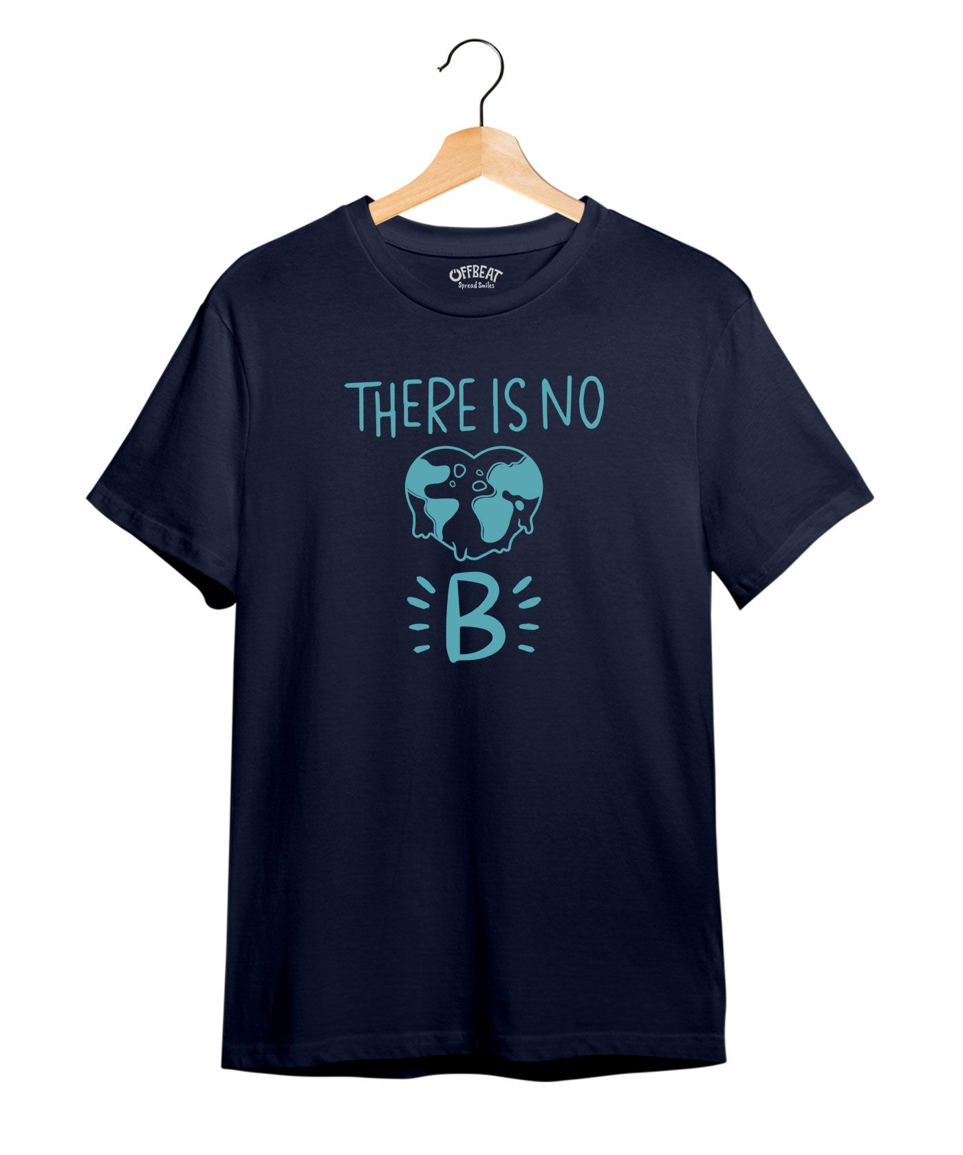 There Is No Planet B - Premium Round Neck Cotton Tees - Navy Blue
