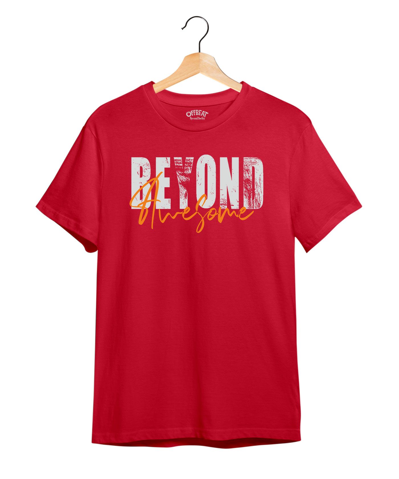 Beyond Awesome - Premium Round Neck Cotton Tees - Red