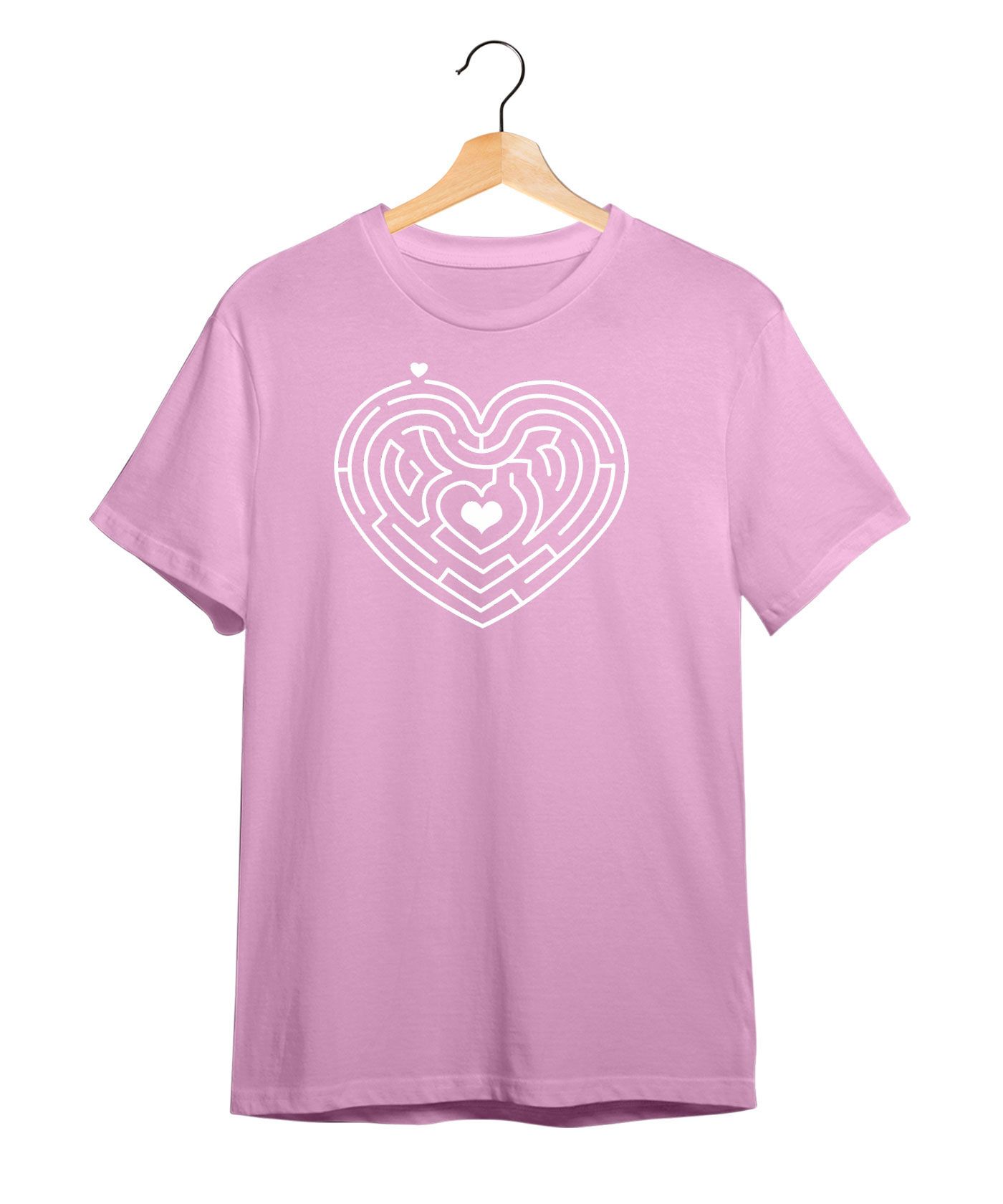 Love Route - Premium Round Neck Couple Tees in Cotton for Men - Orchid Purple 