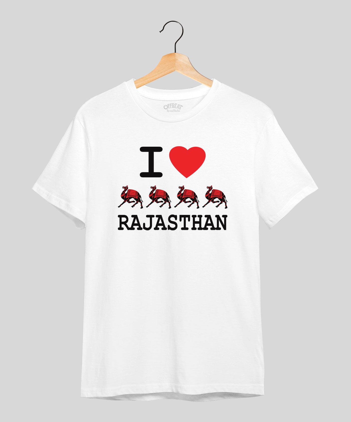 I Love Rajasthan - Premium Round Neck Cotton Tees - White