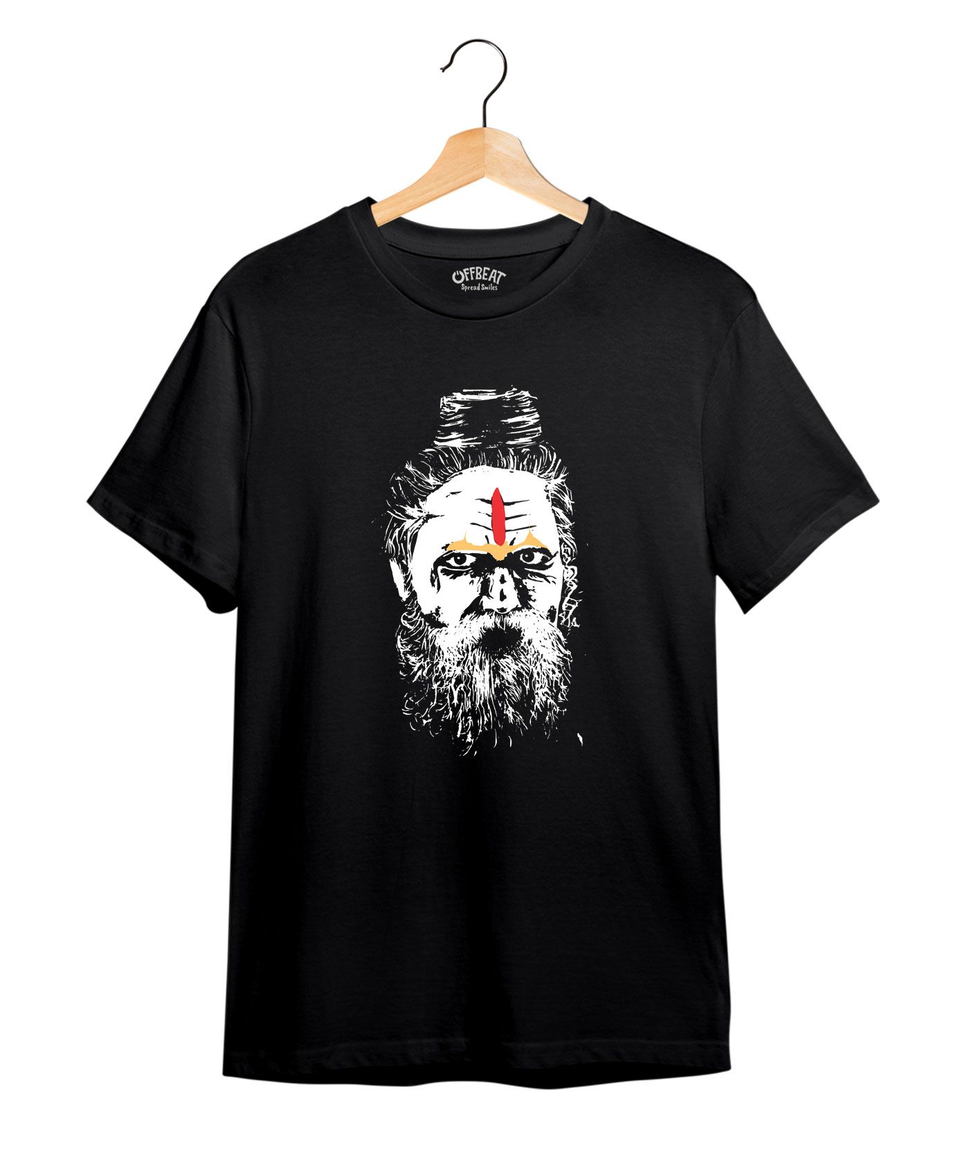 Indian Baba - Premium Round Neck Cotton Tees - Black