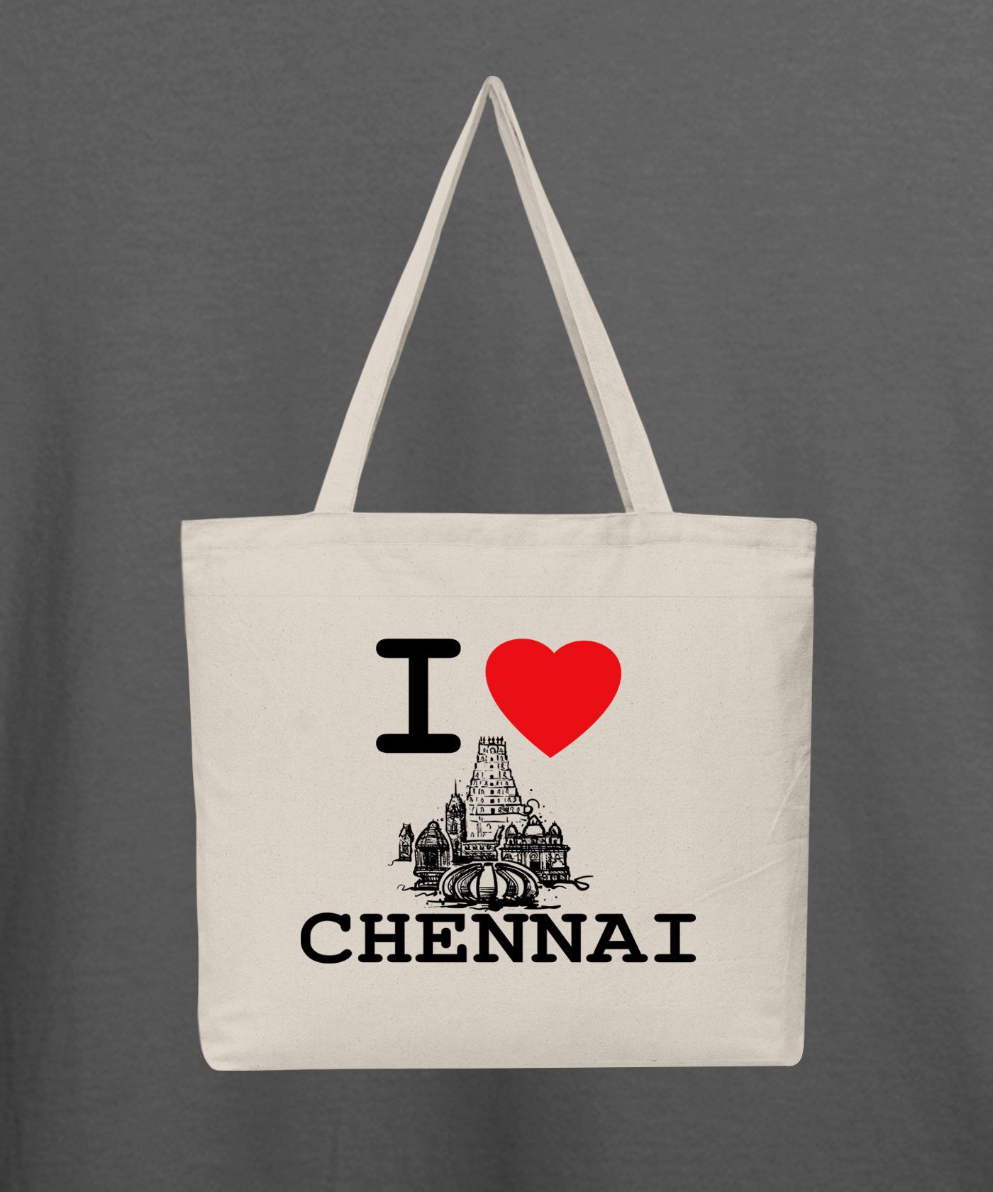 I Love Chennai - Natural Tote Bag