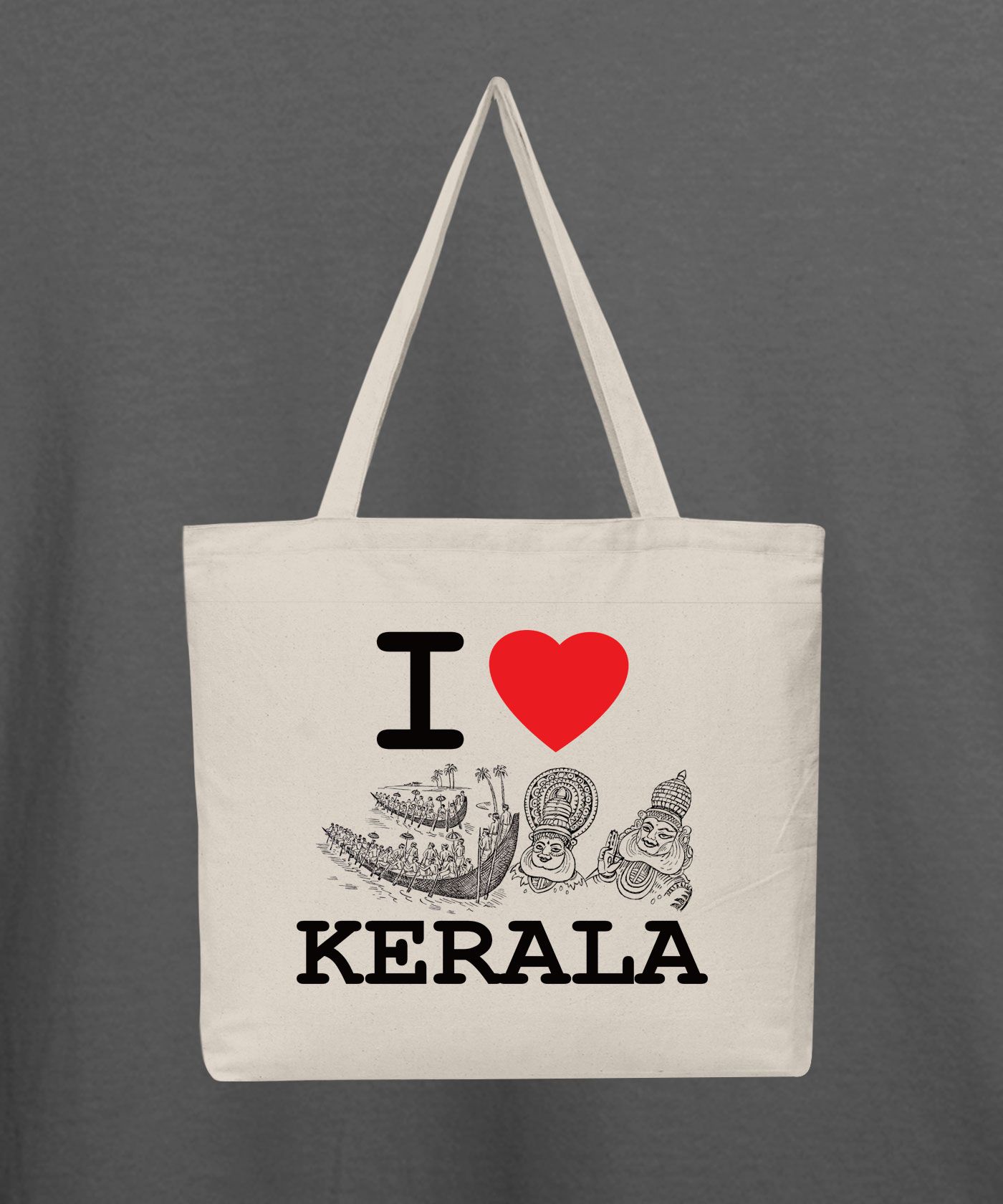 I Love Kerala - Natural Tote Bag