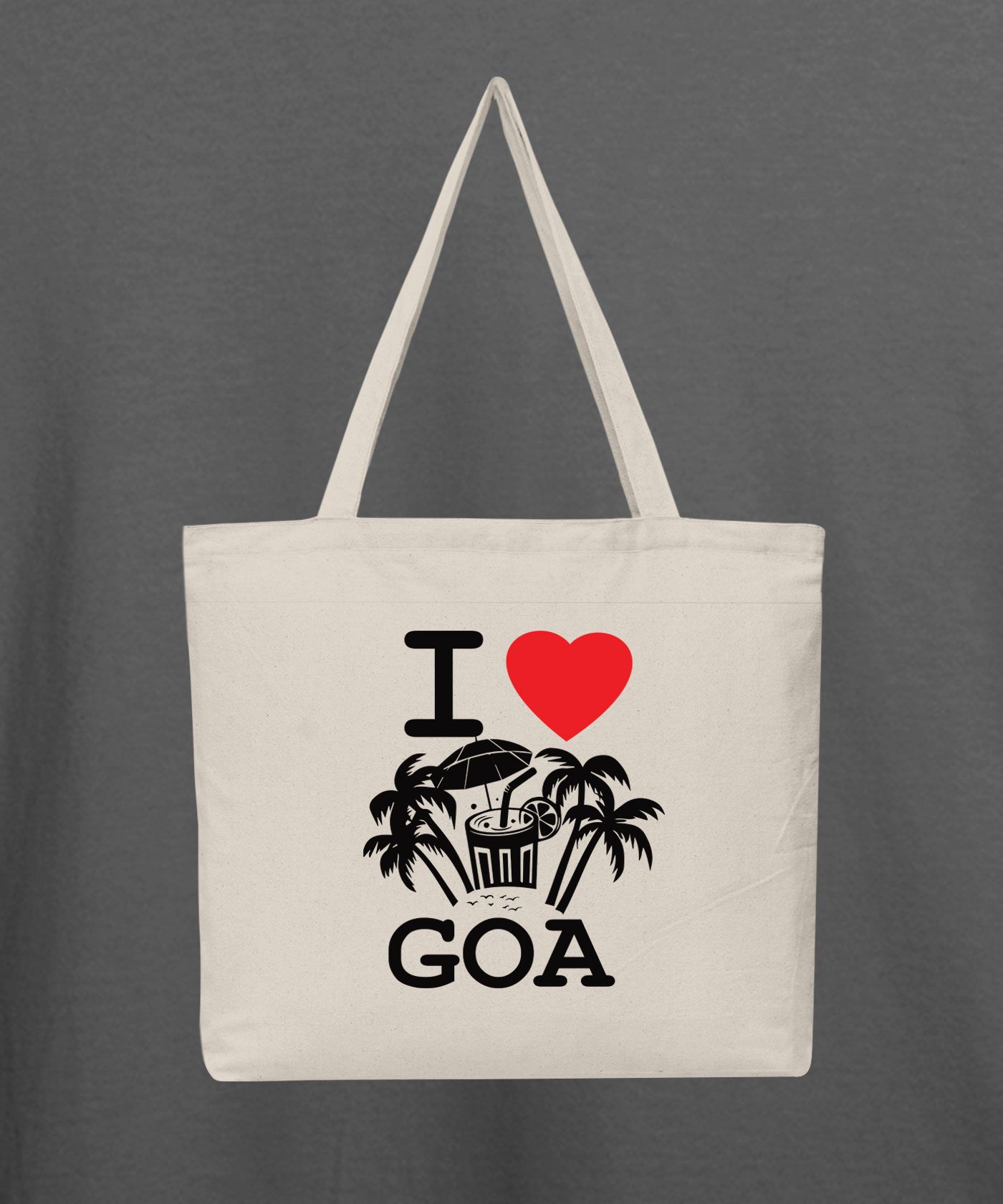 I Love Goa - Natural Tote Bag