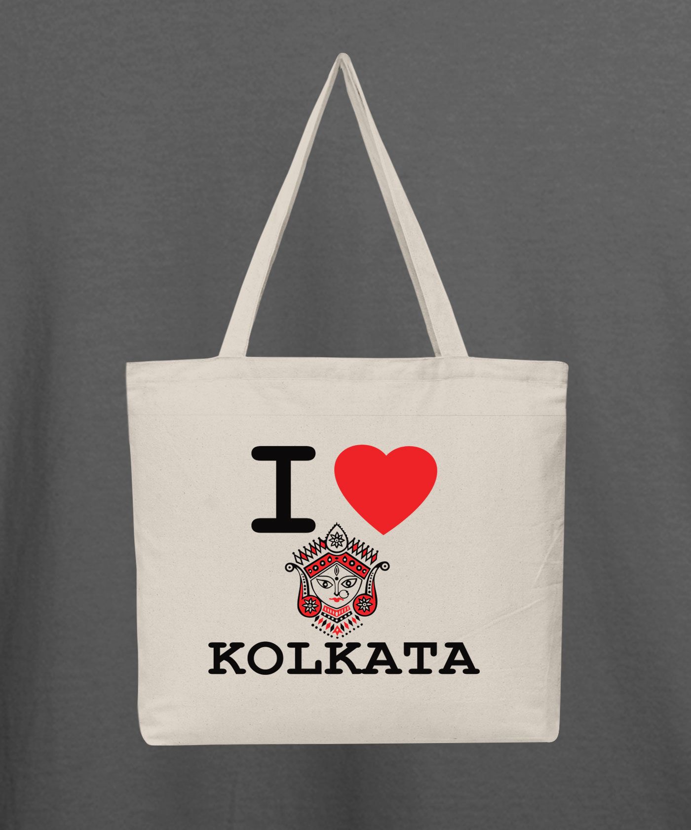 I Love Kolkata - Natural Tote Bag