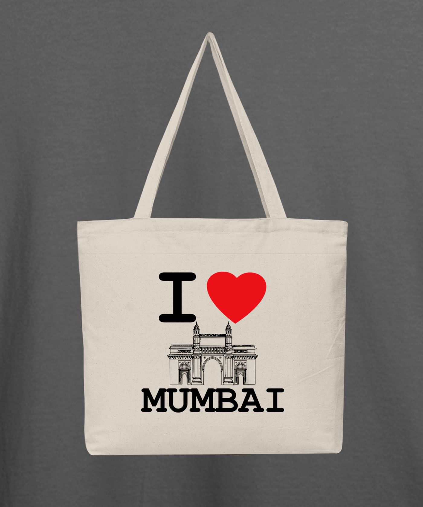 I Love Mumbai - Natural Tote Bag