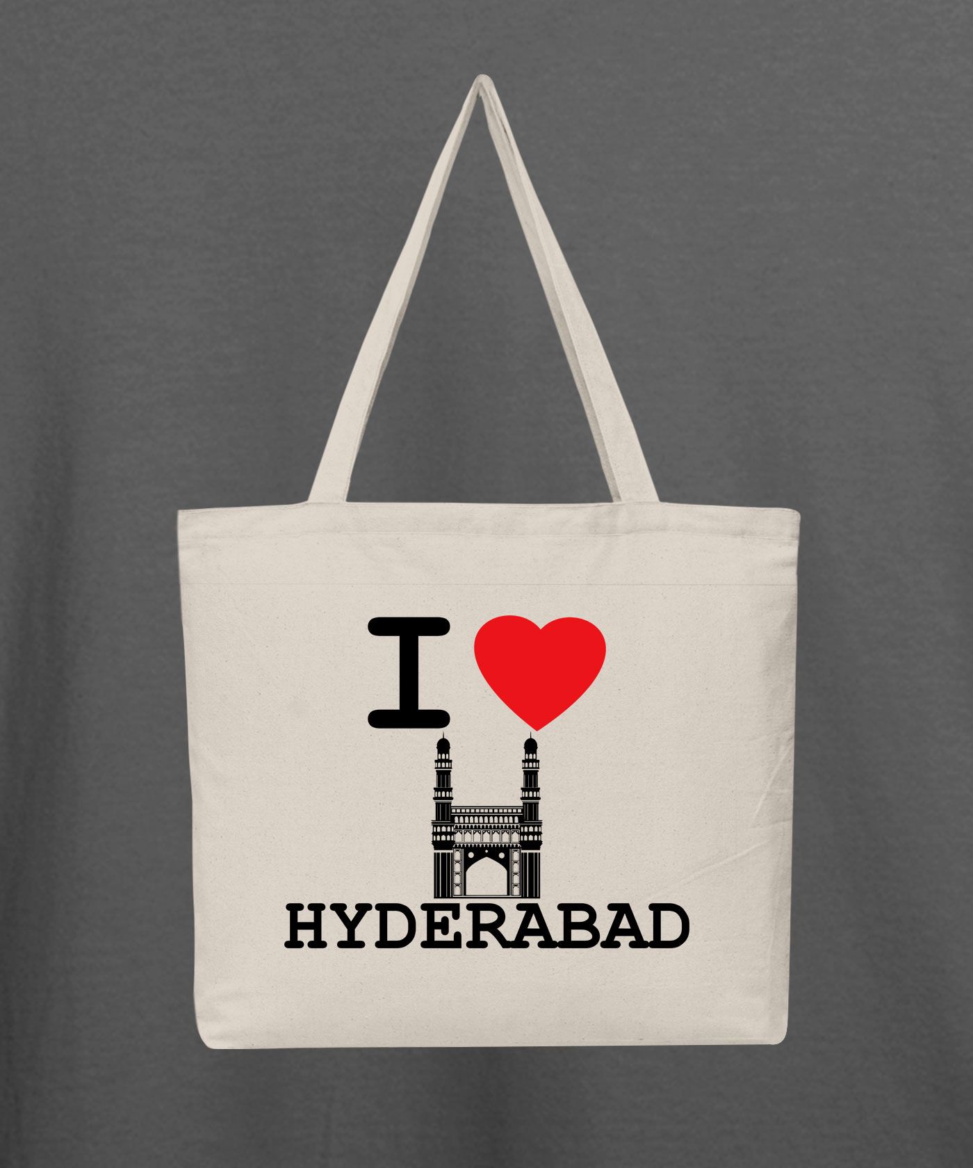 I Love Hyderabad - Natural Tote Bag